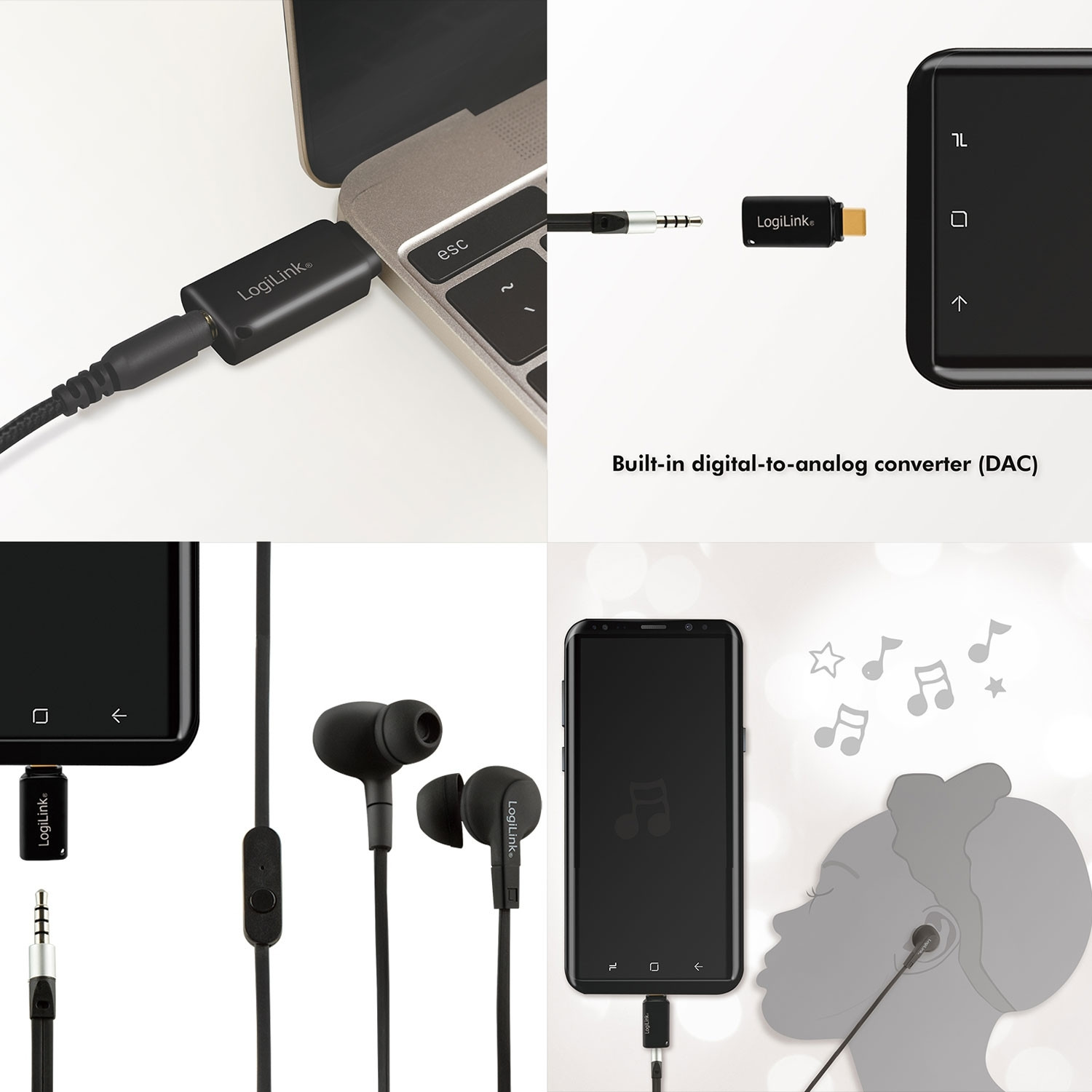 USB-C 3,5-mm-Audioadapter mit DAC