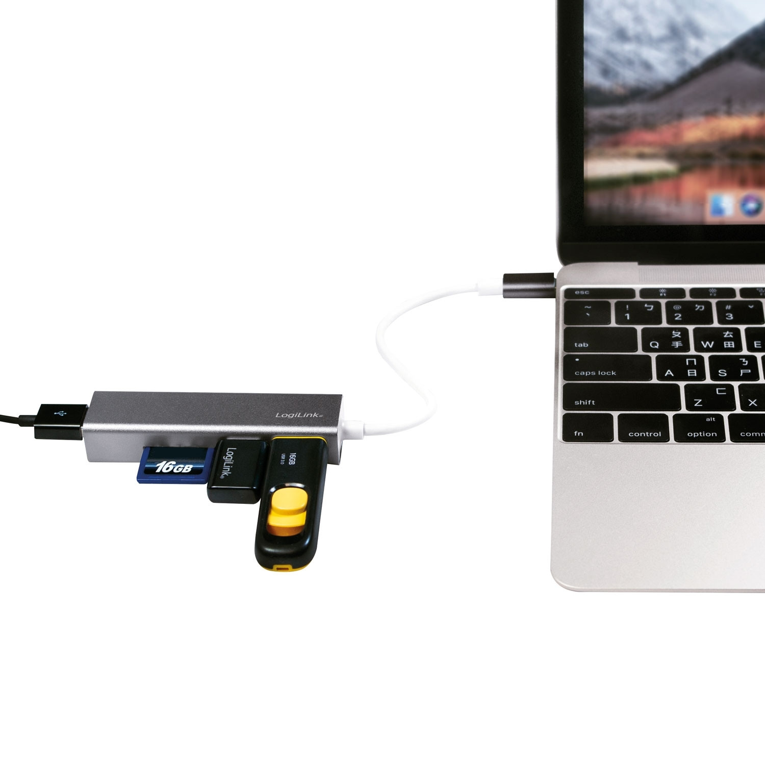 USB-C Hub 3 ports + memory card reader