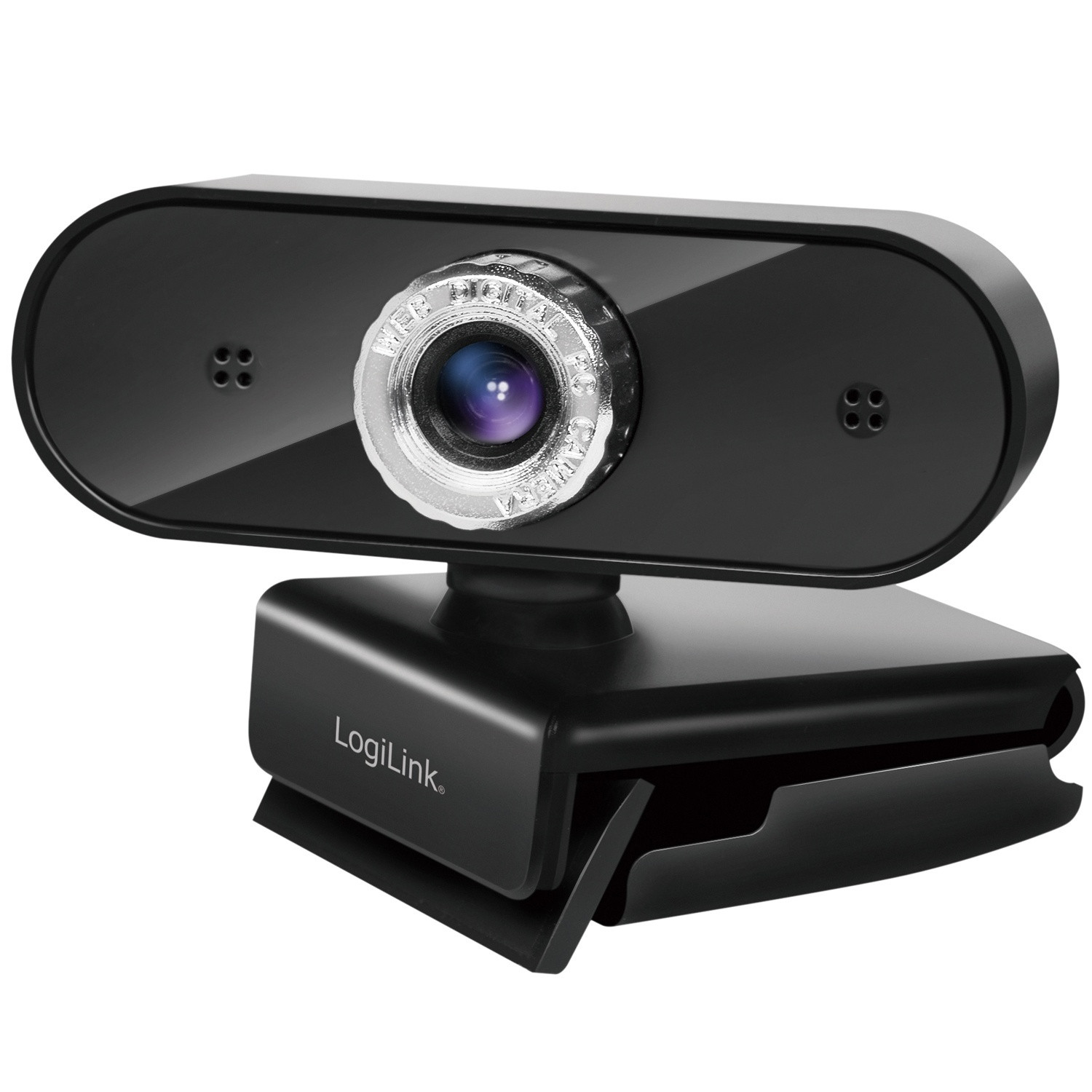 Webcam HD 720p com microfone embutido