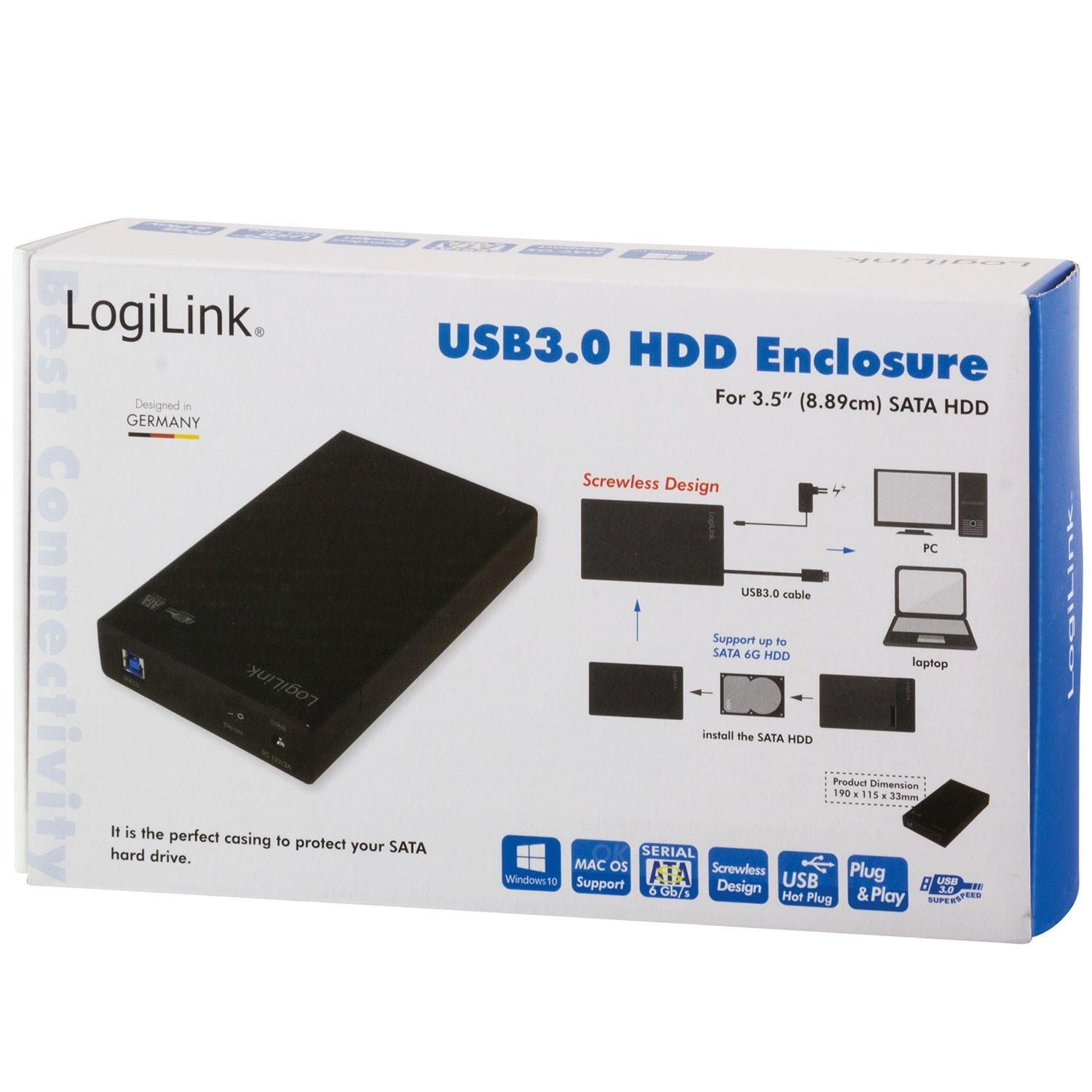 Cabinet per hard disk 3,5" USB 3.0