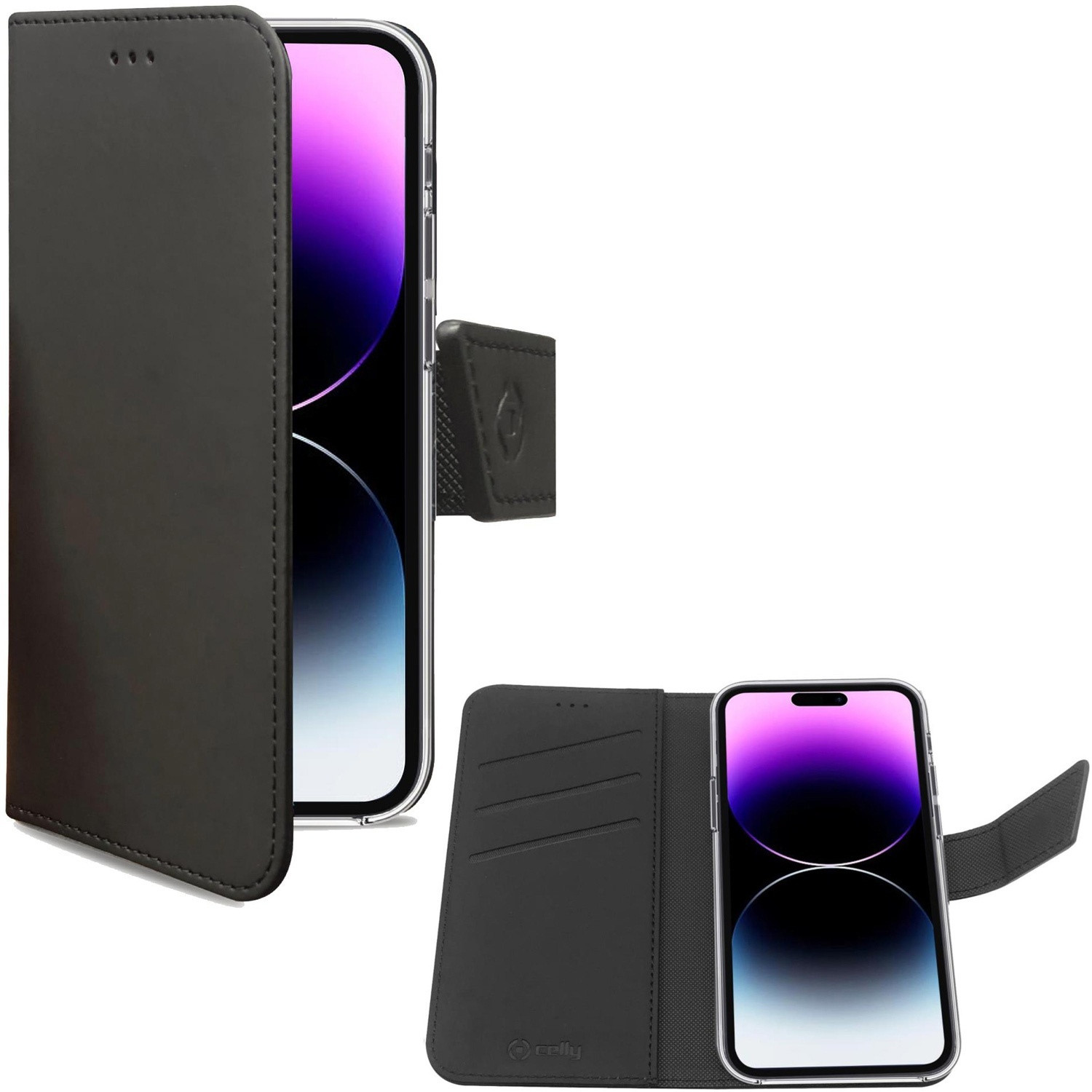 Wallet Case iPhone 14 Pro Max Schwarz