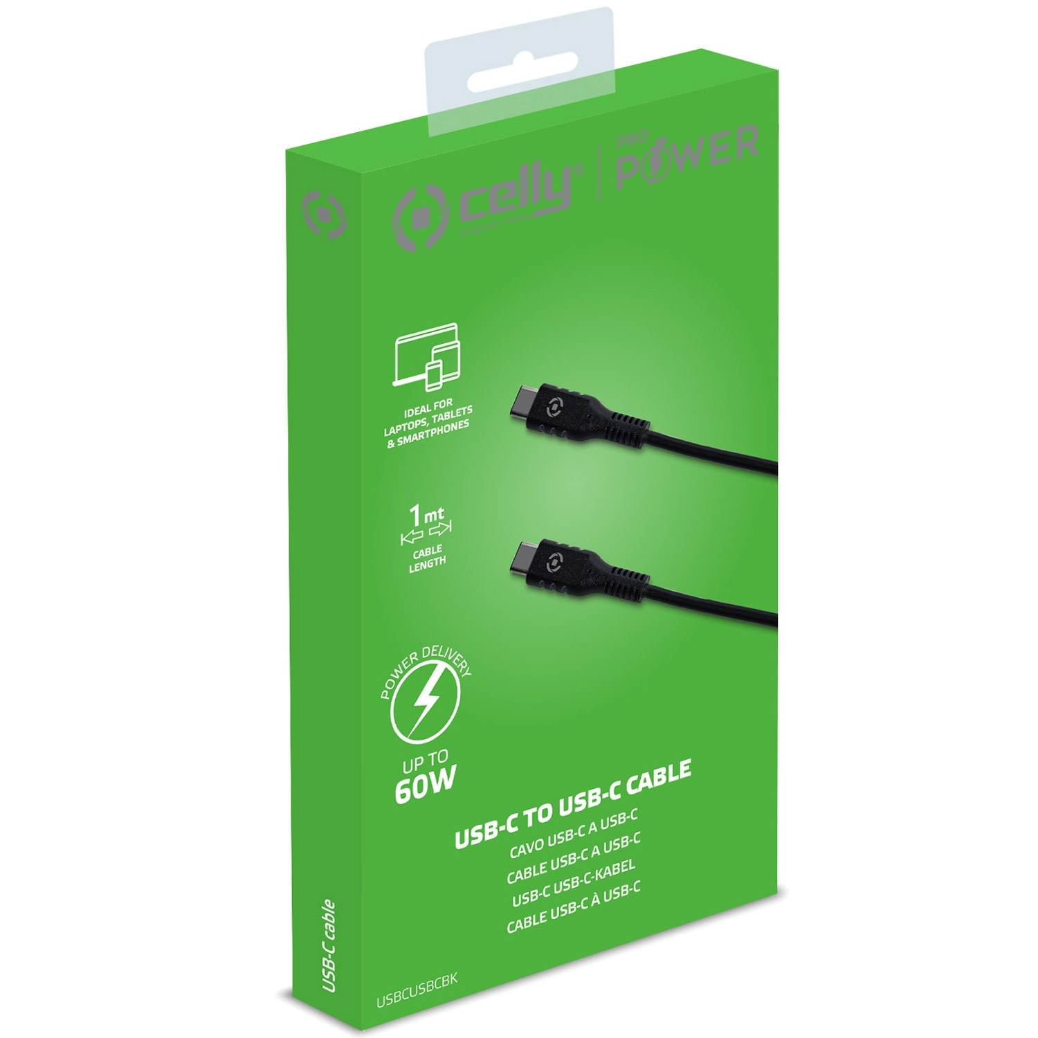 USB-PD USB-C - Cavo USB-C 60W 1m