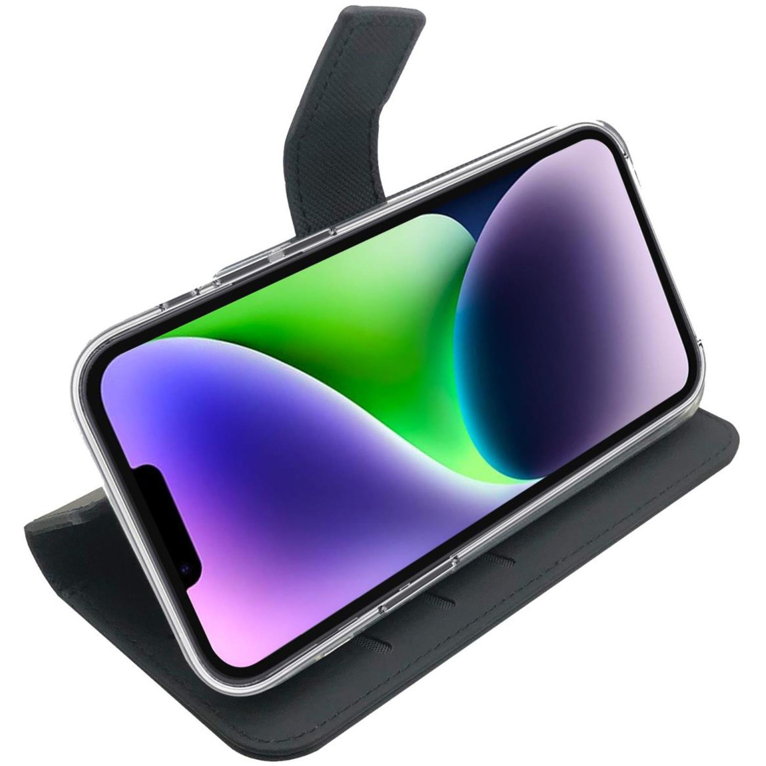 Wallet Case iPhone 14 Plus Schwarz