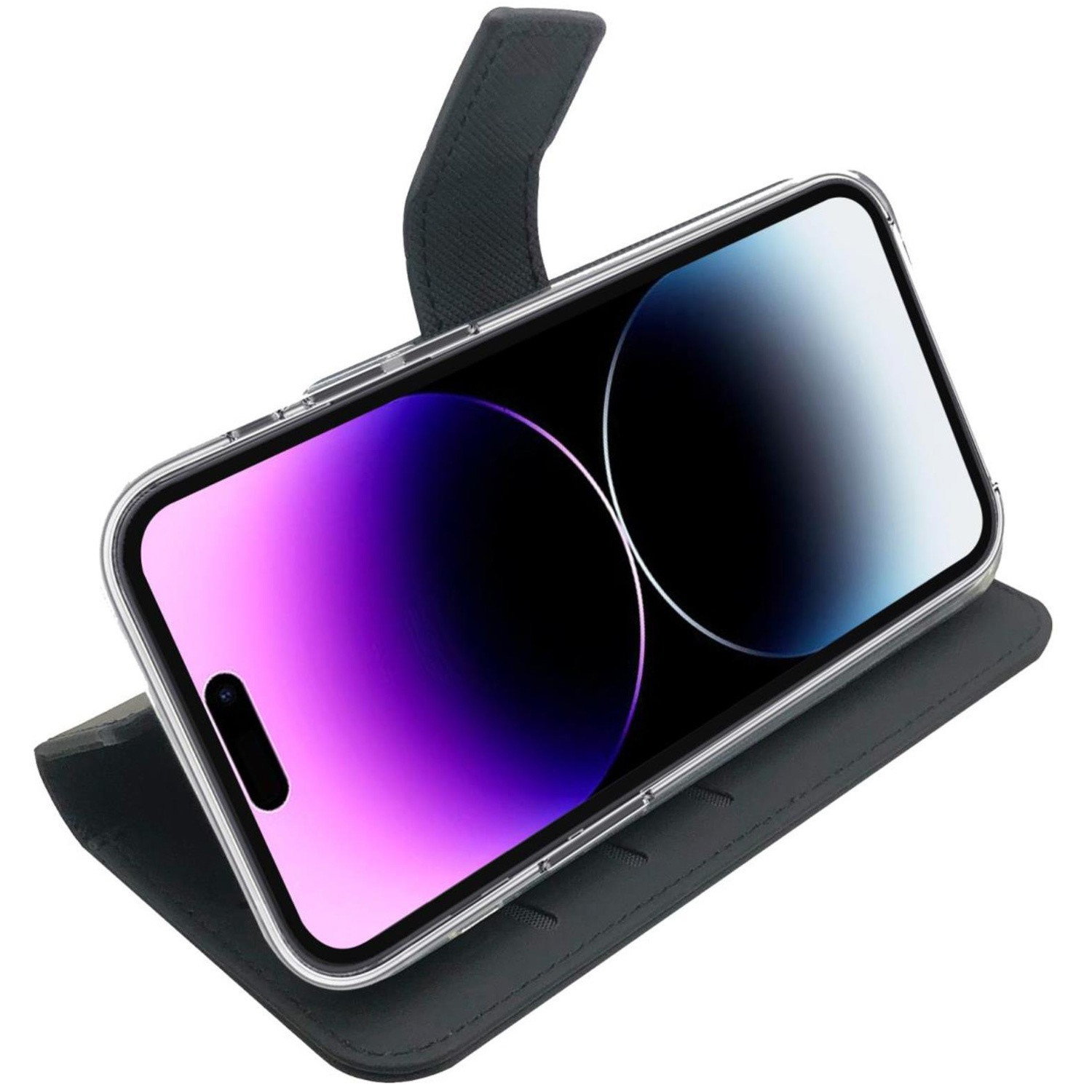 Wallet Case iPhone 14 Pro Max Schwarz