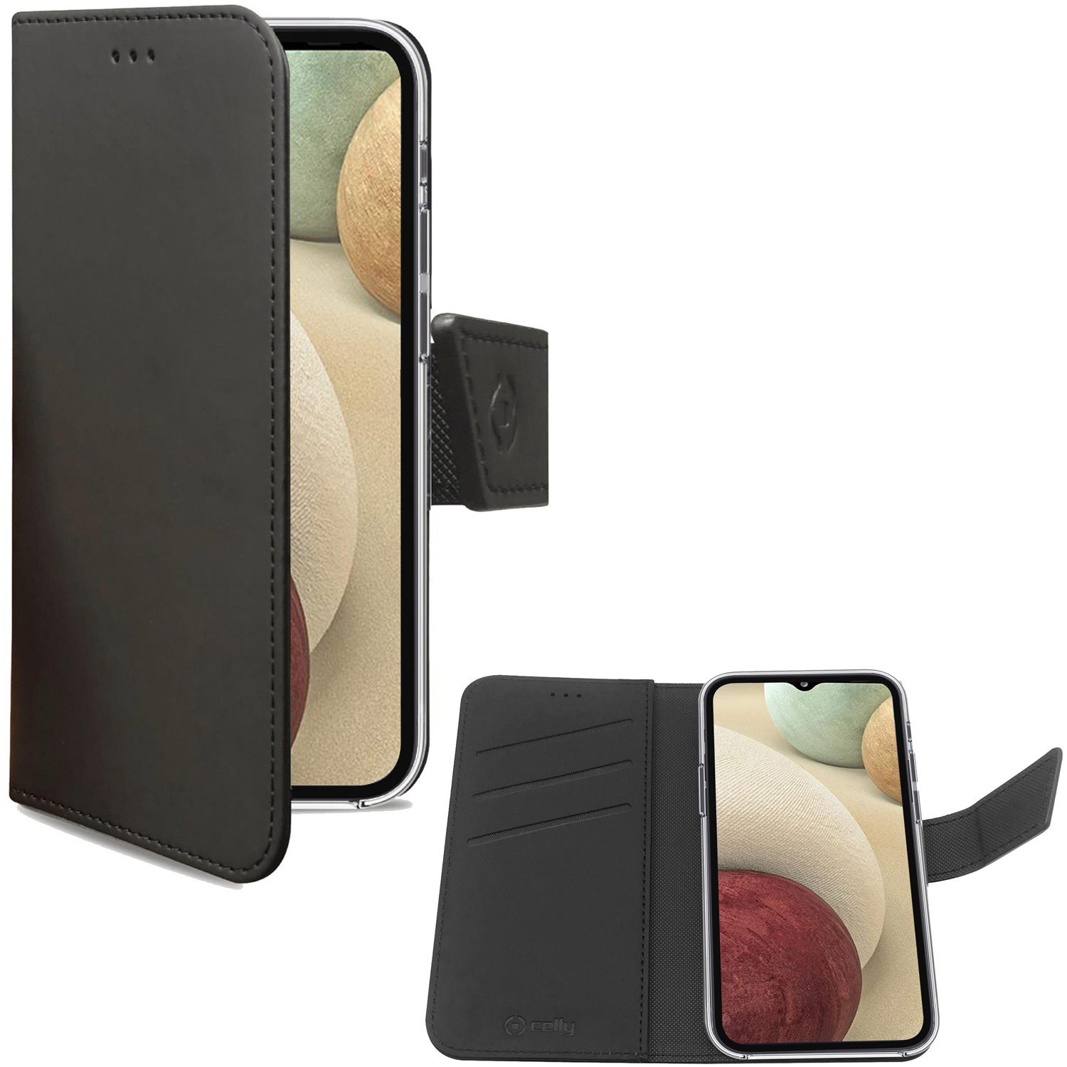 Wallet Case Galaxy A12 Schwarz