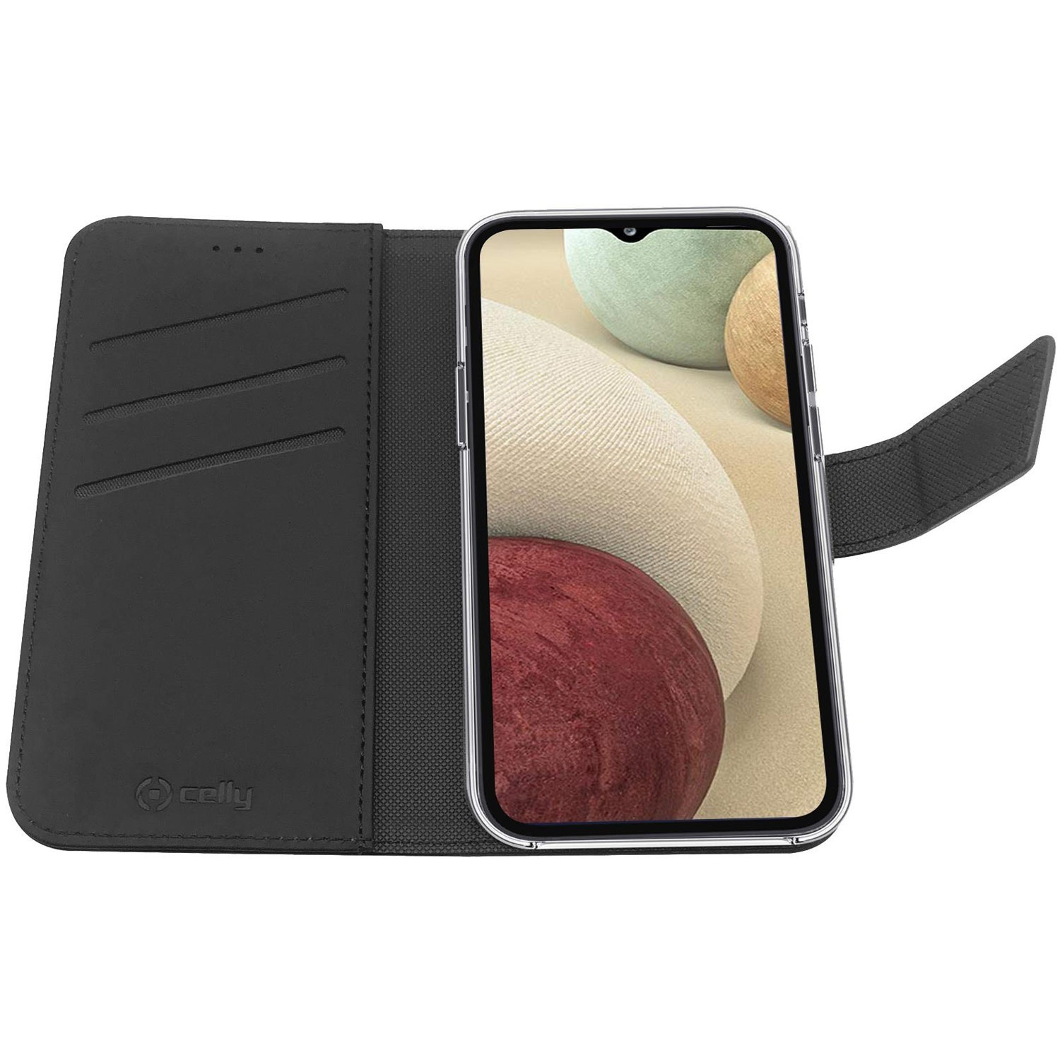 Wallet Case Galaxy A12 Schwarz