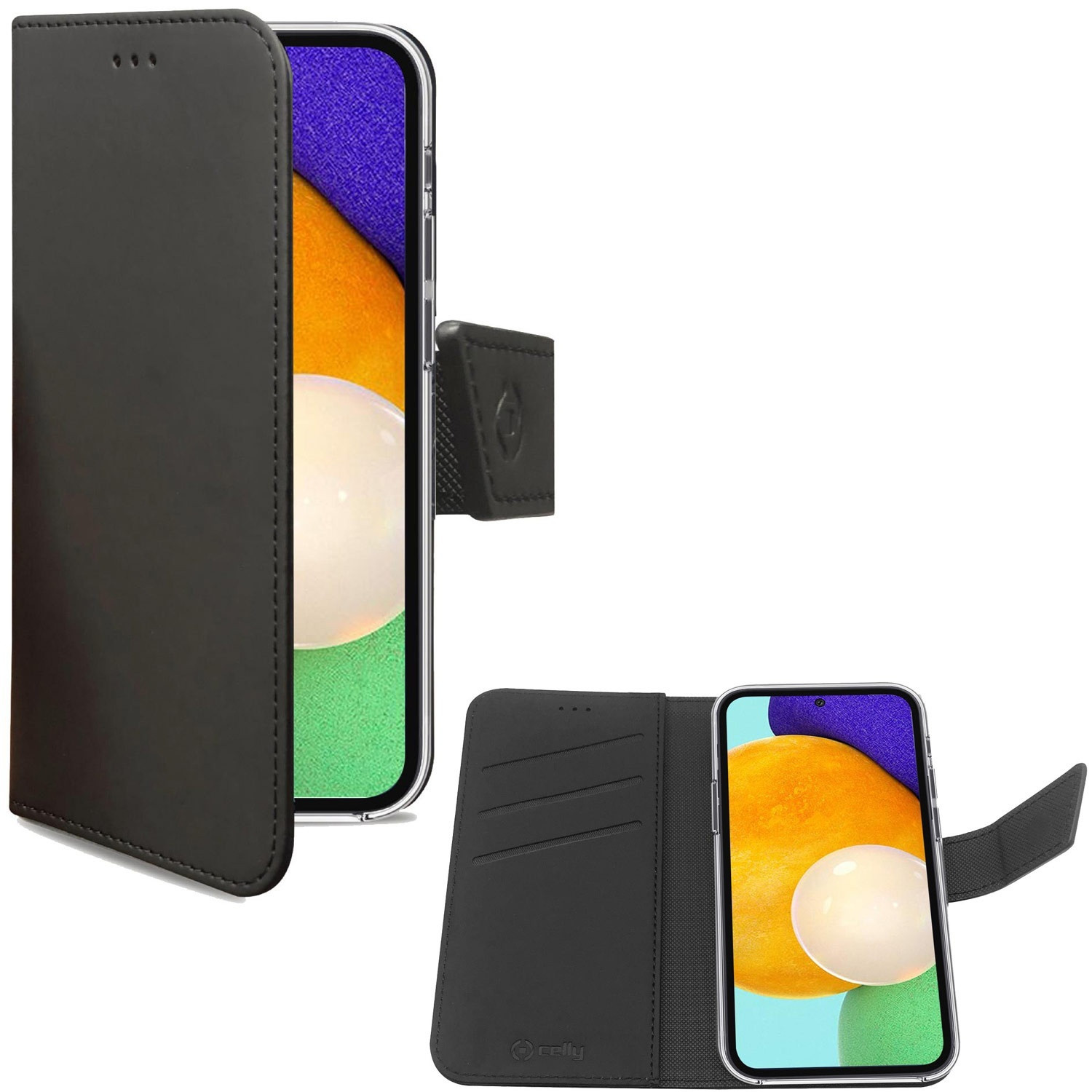 Wallet Case Galaxy A03s Schwarz