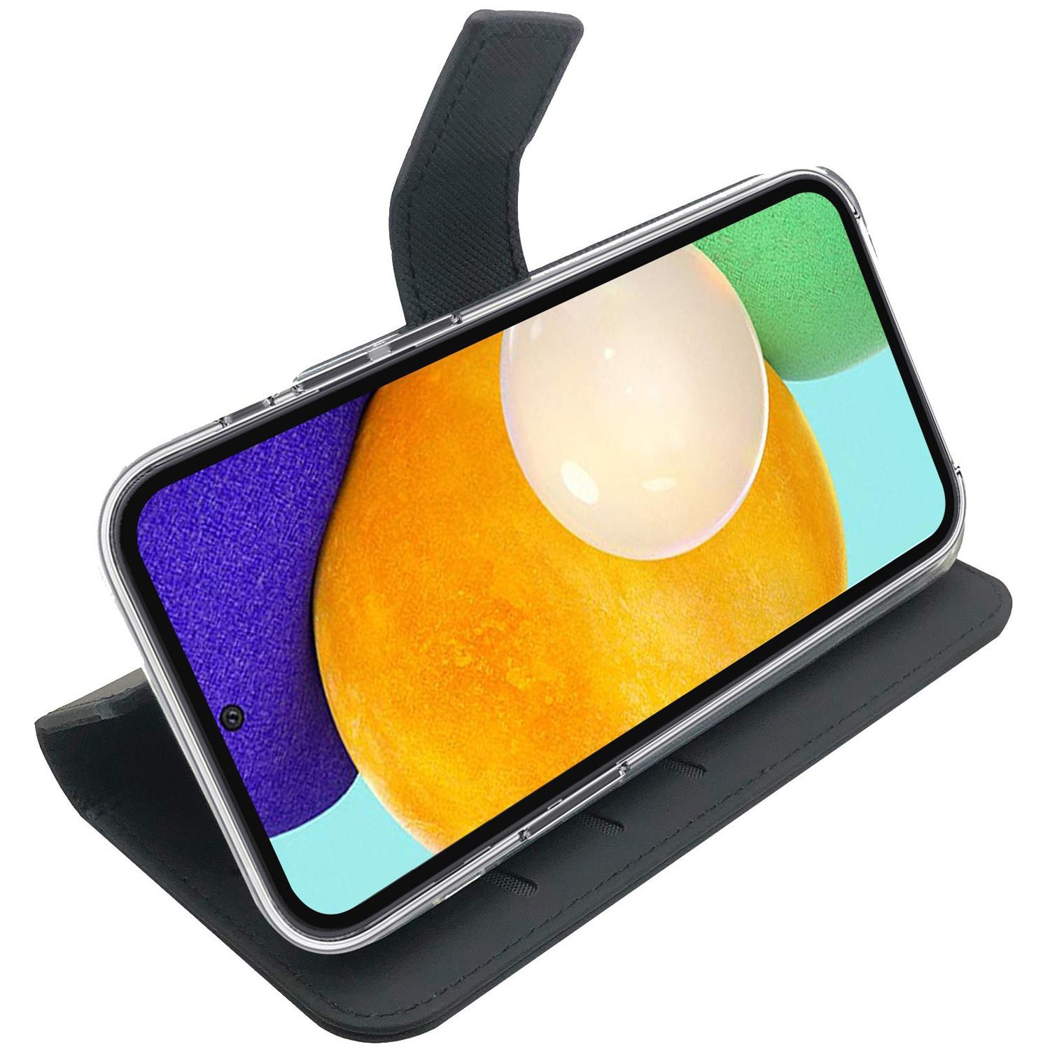 Wallet Case Galaxy A03s Schwarz