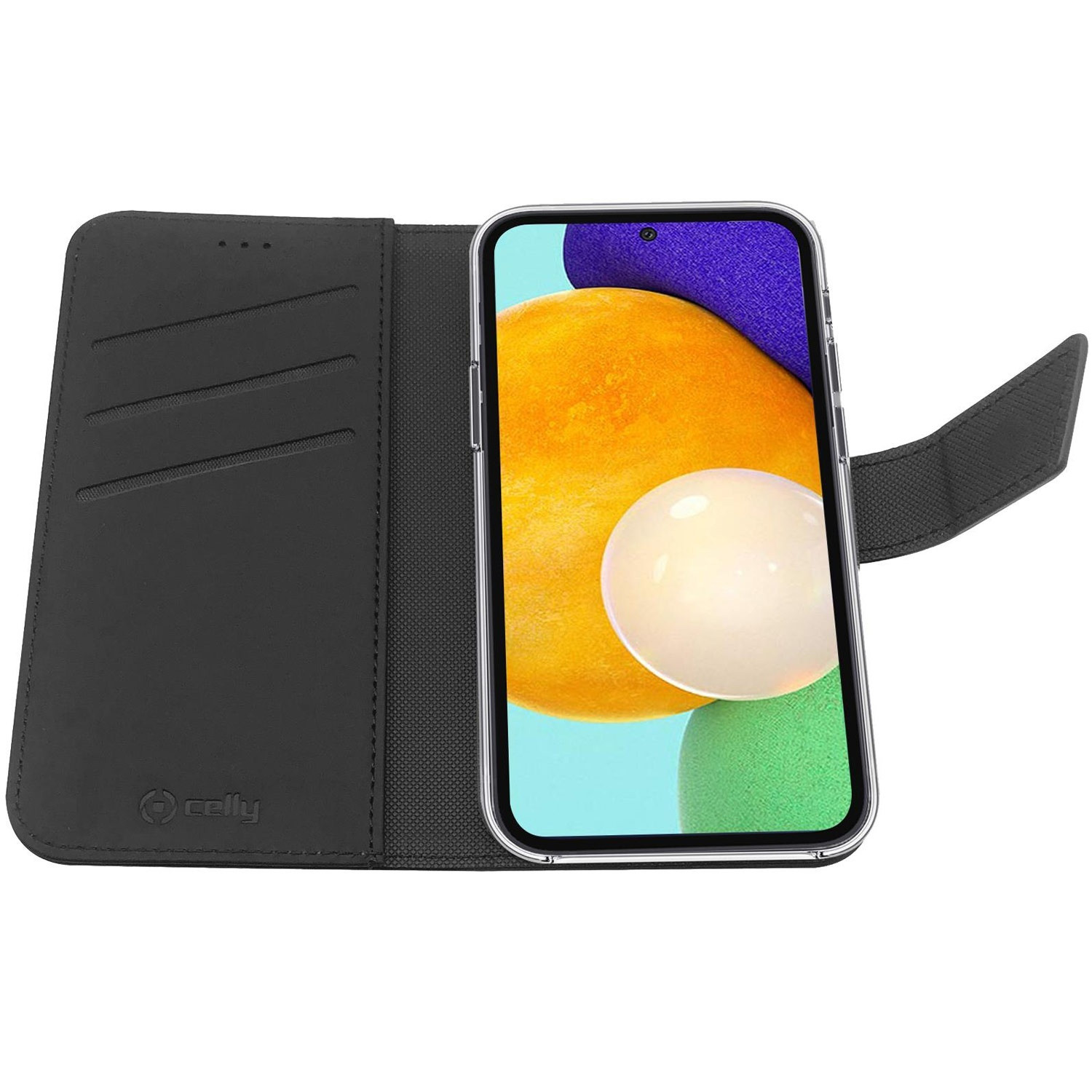 Wallet Case Galaxy A03s Schwarz