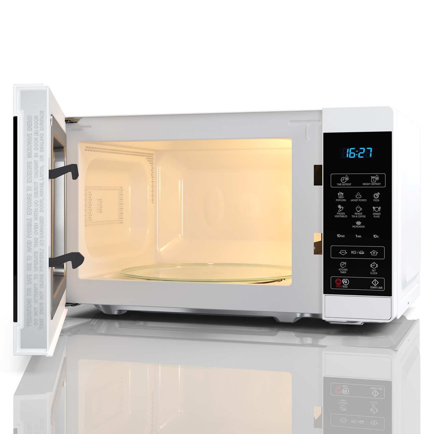 Horno microondas 20l Panel digital 800W Blanco