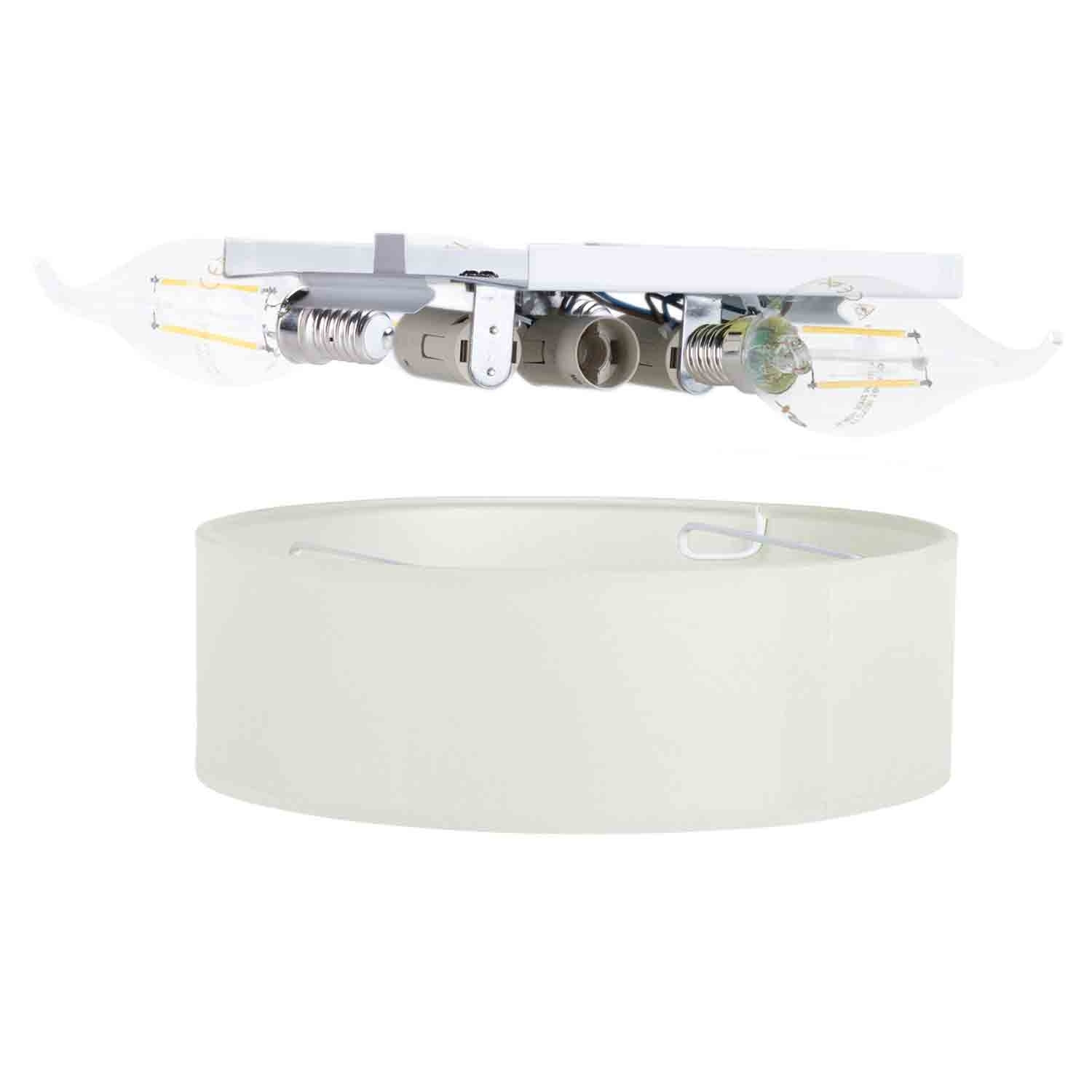 Plafondlamp Textiel Ø40cm Wit
