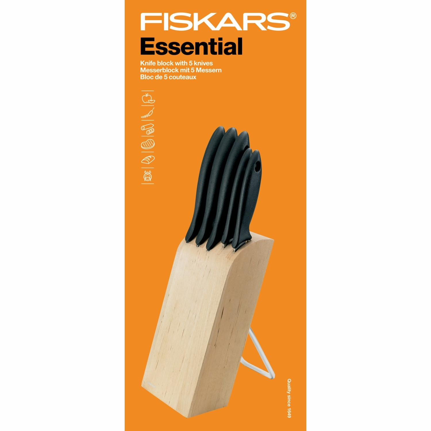 Messerblock mit 5 Messern Essential