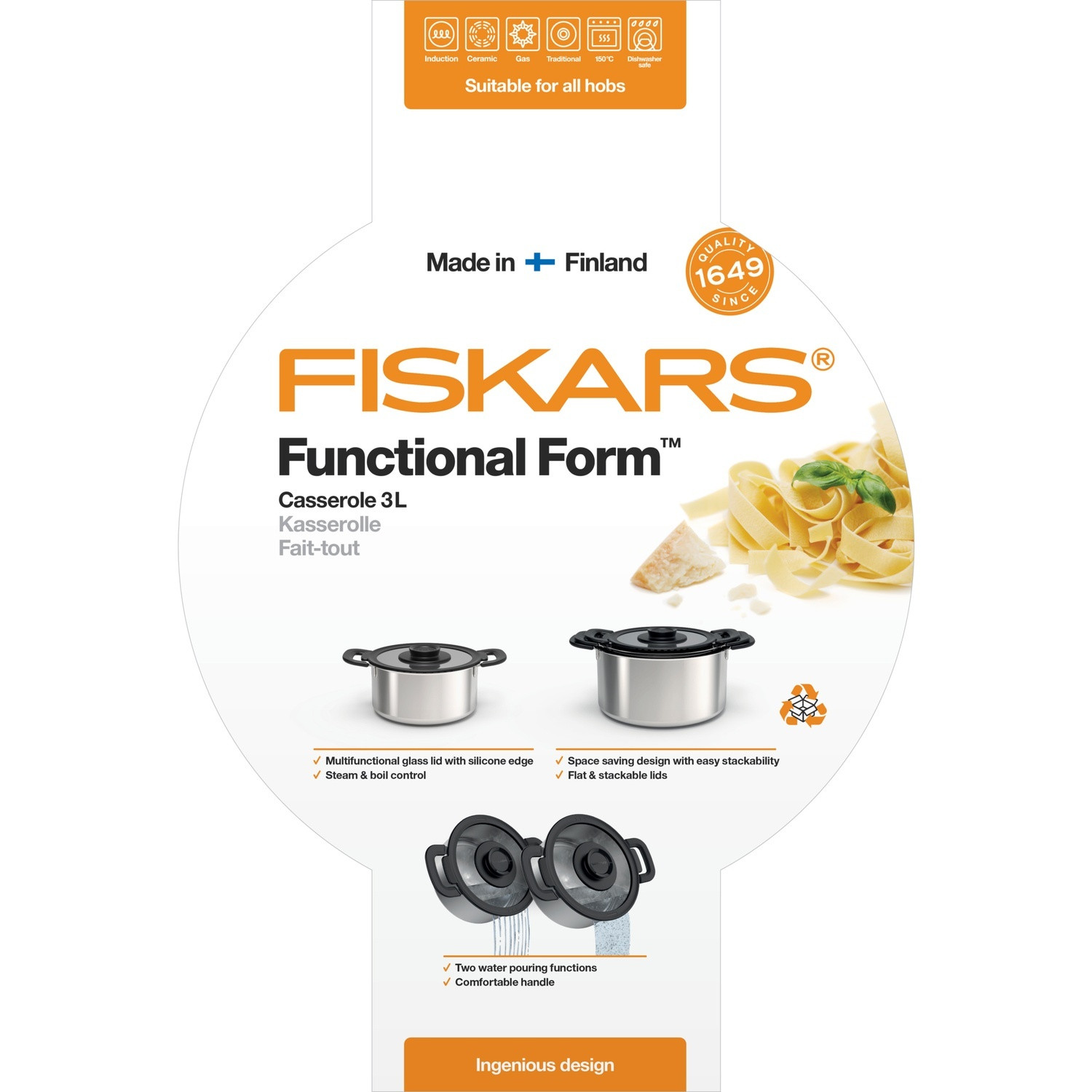 FF pot 3L met deksel