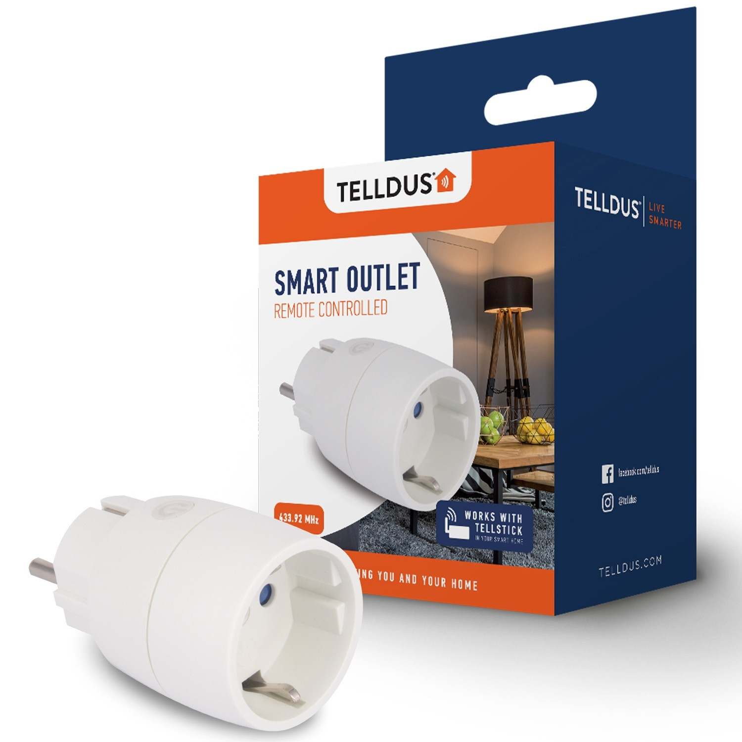 On/Off socket Slim 433 1-pack