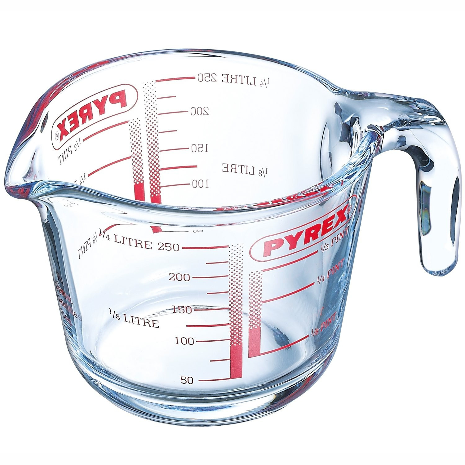 Maatbeker glas 0,25L