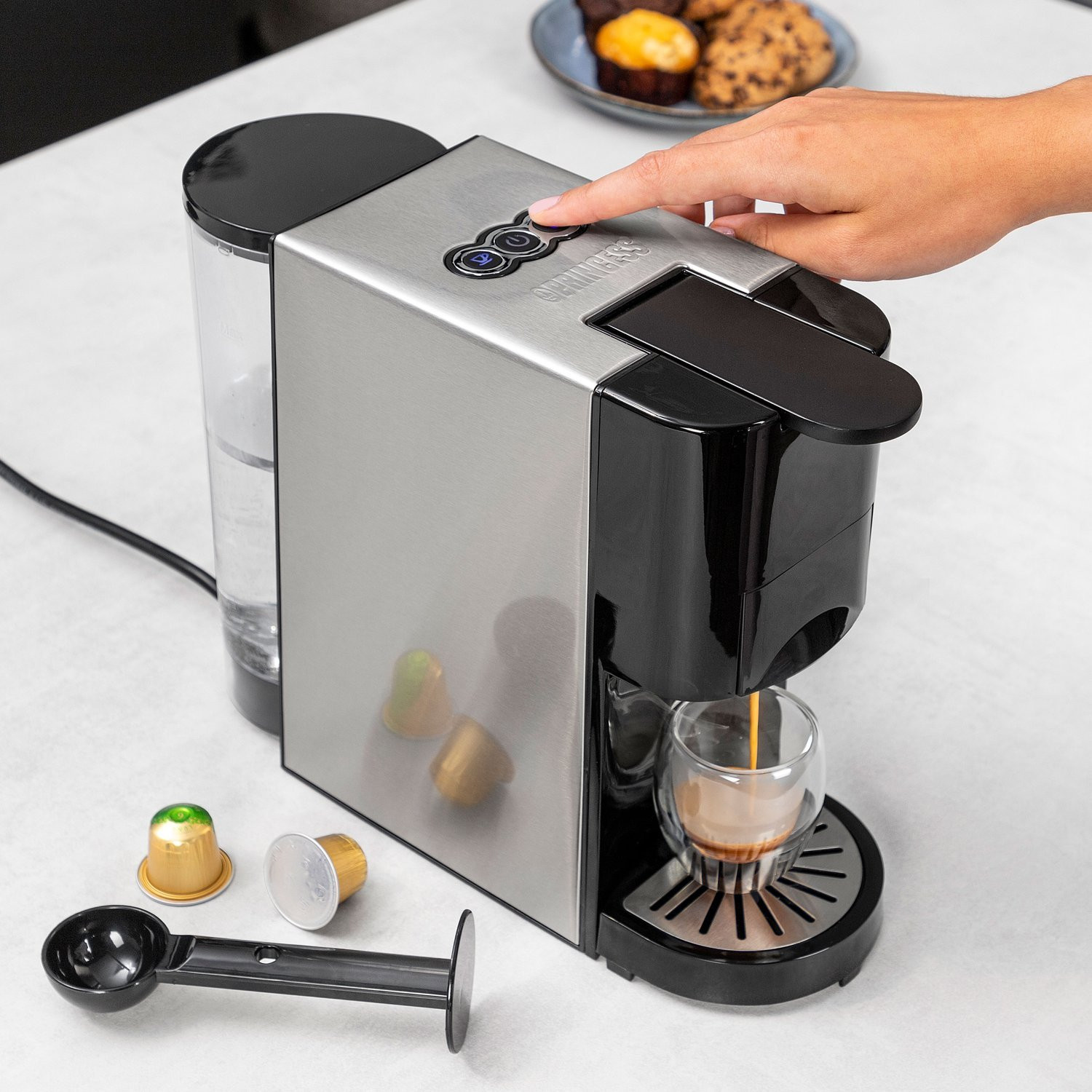 Multi Capsulemachine RVS 4-in-1