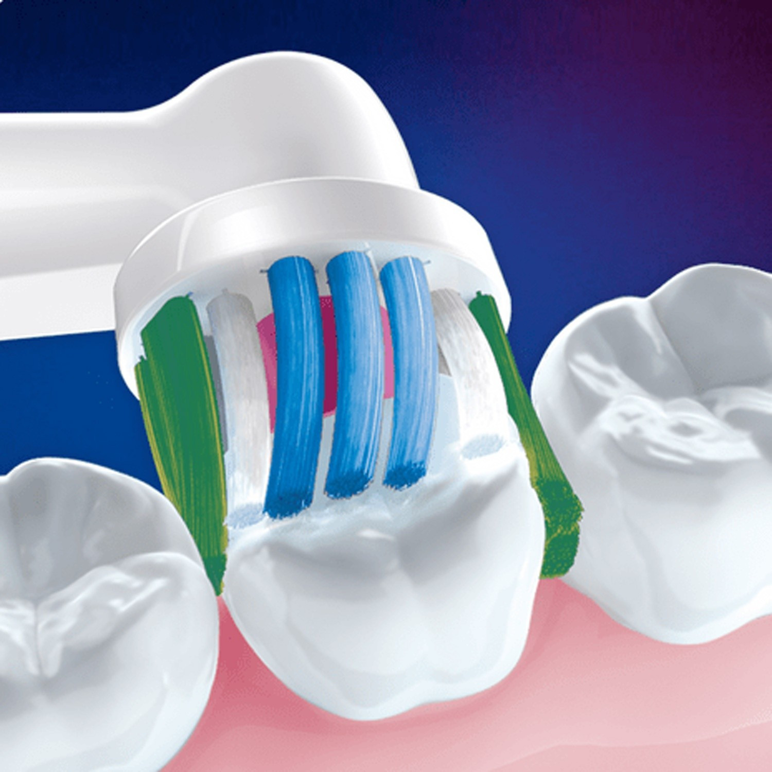 Bürstenkopf 3D Weiß 4St