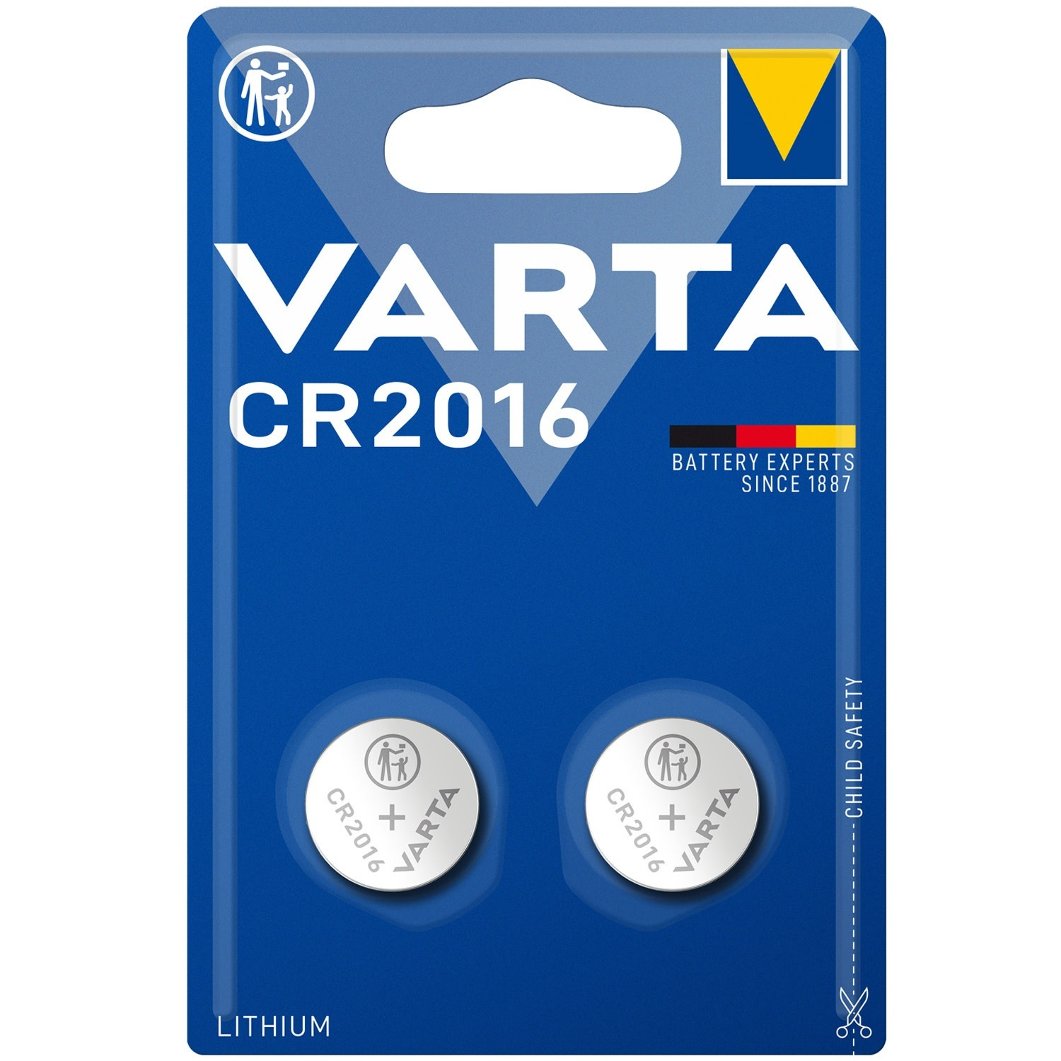 CR2016 3V Lithium Knoopcelbatterij, 2-pack