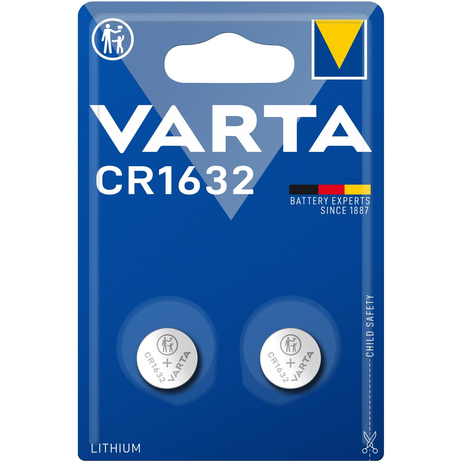 CR1632 3V Lithium Button cell battery 2-pack