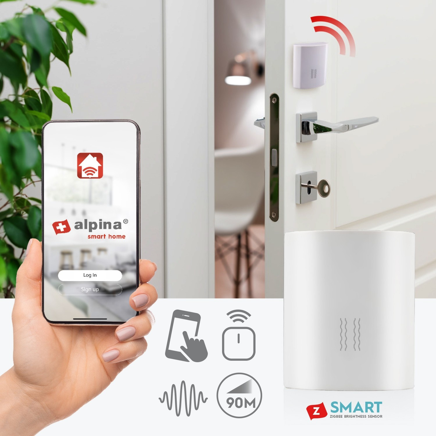Zigbee Smart Vibrationssensor 3,4 x 4,1 cm