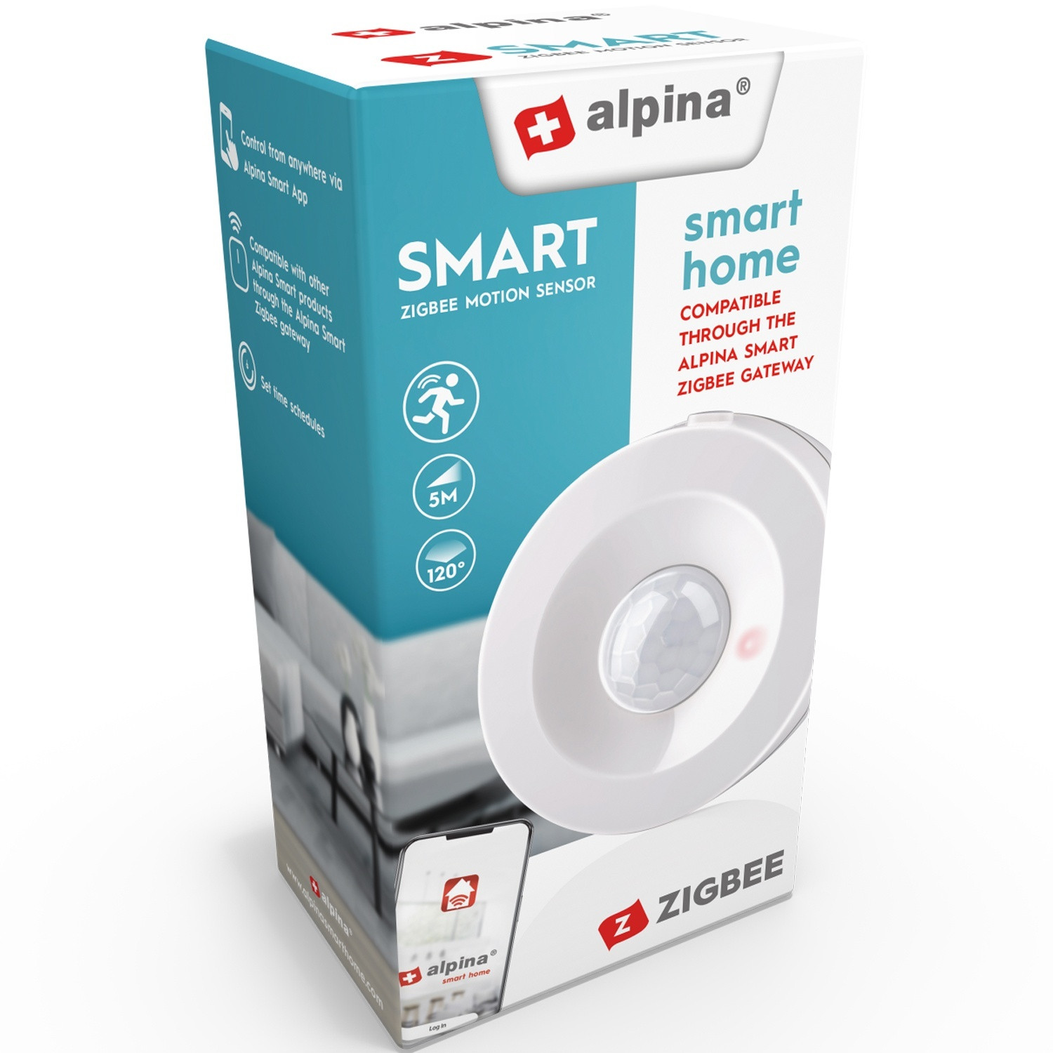 Sensor de movimiento inteligente Zigbee Ø 4,8 cm