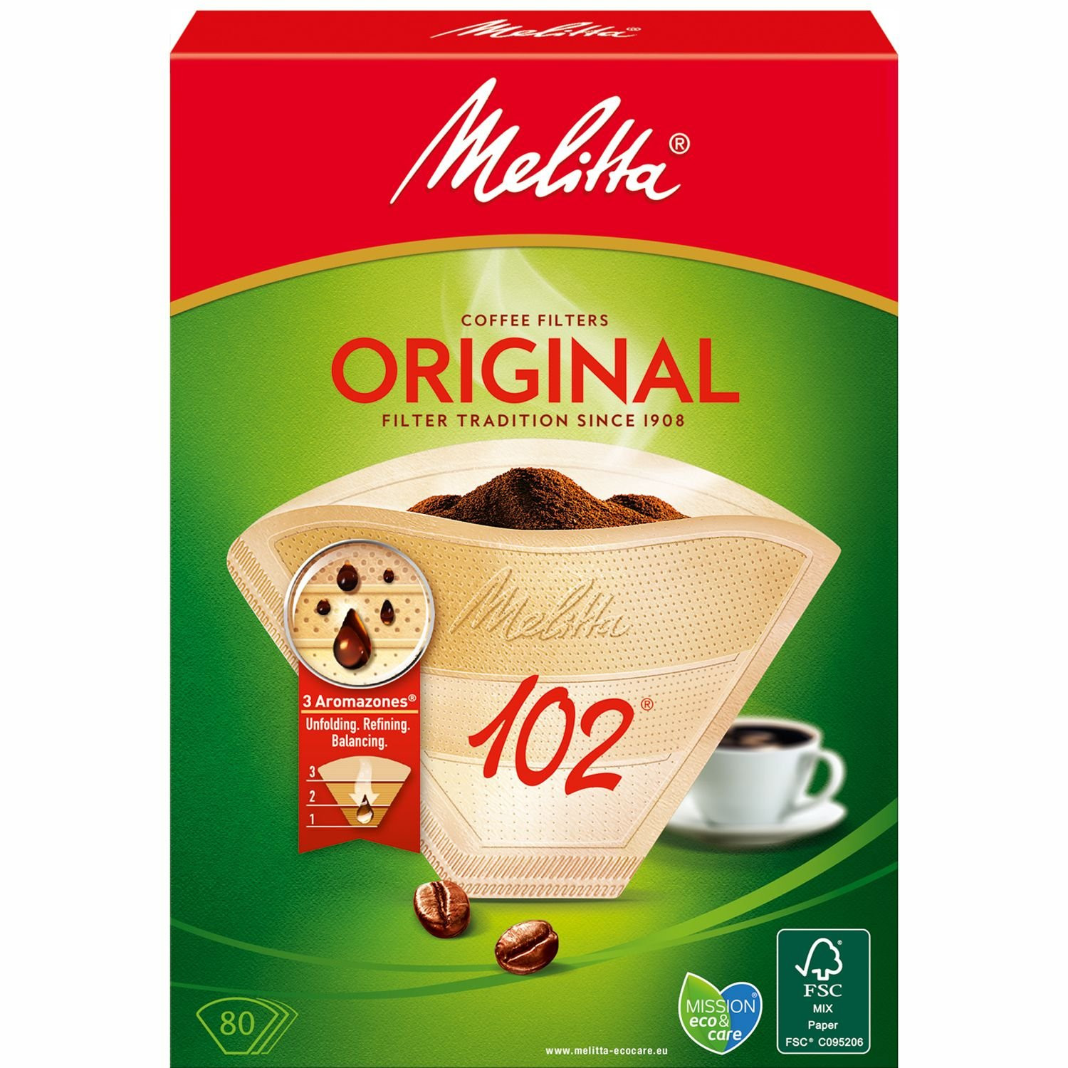 Coffee filter 102 80pack (Note 9 pcs DFP)