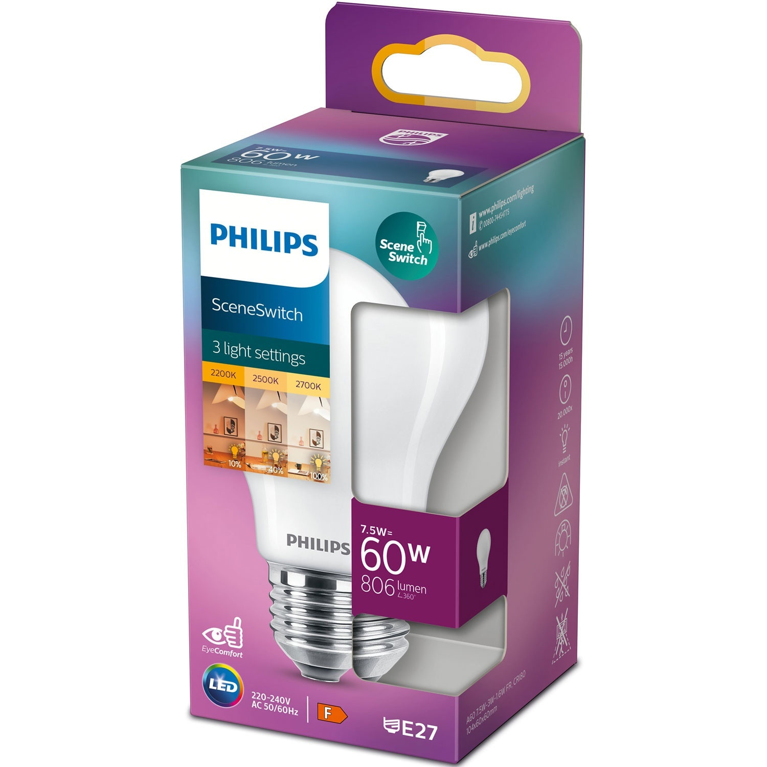 LED SceneSwitch E27 Normal 60-30-16W Escarcha