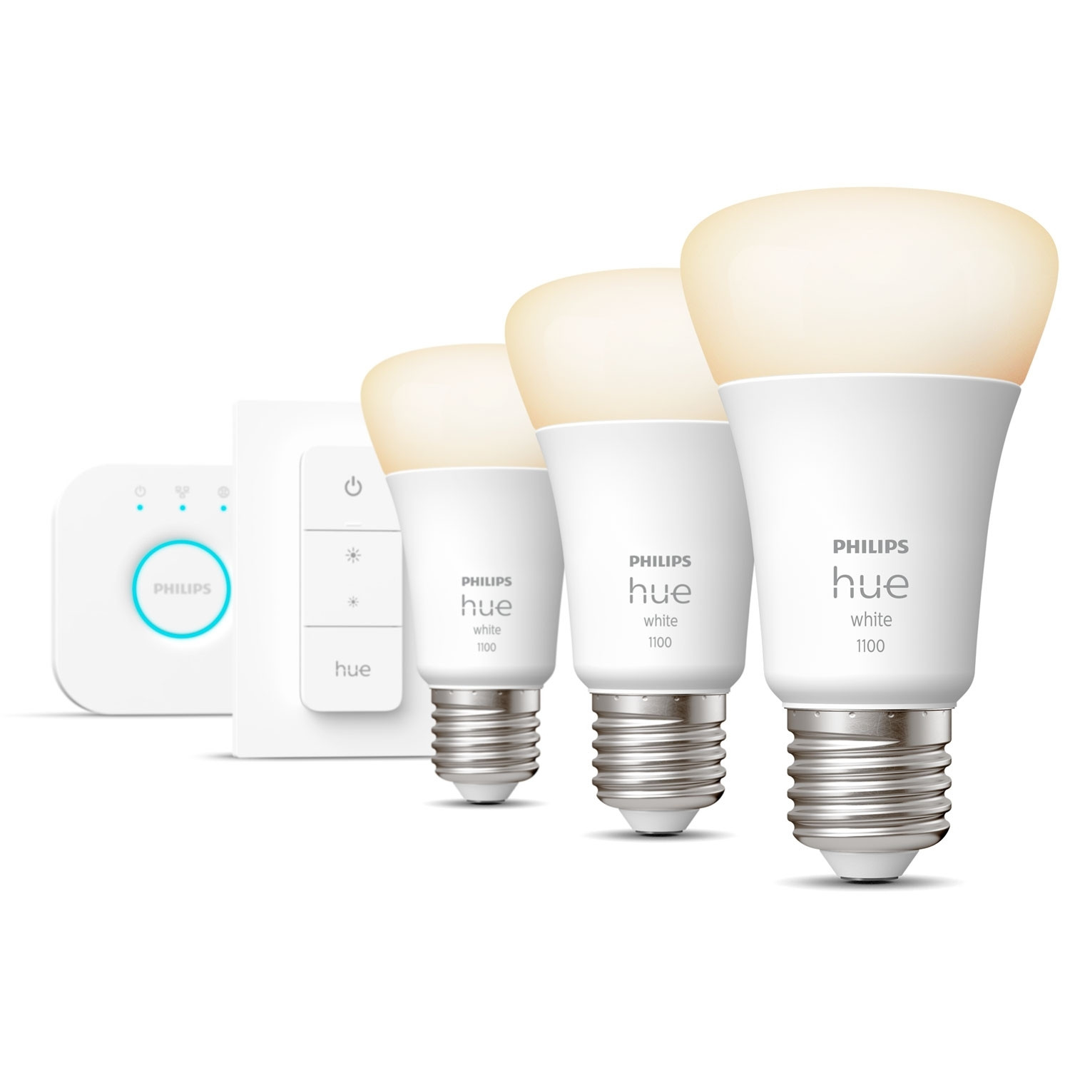 Hue Startkit Blanc 3 x E27 avec télécommande