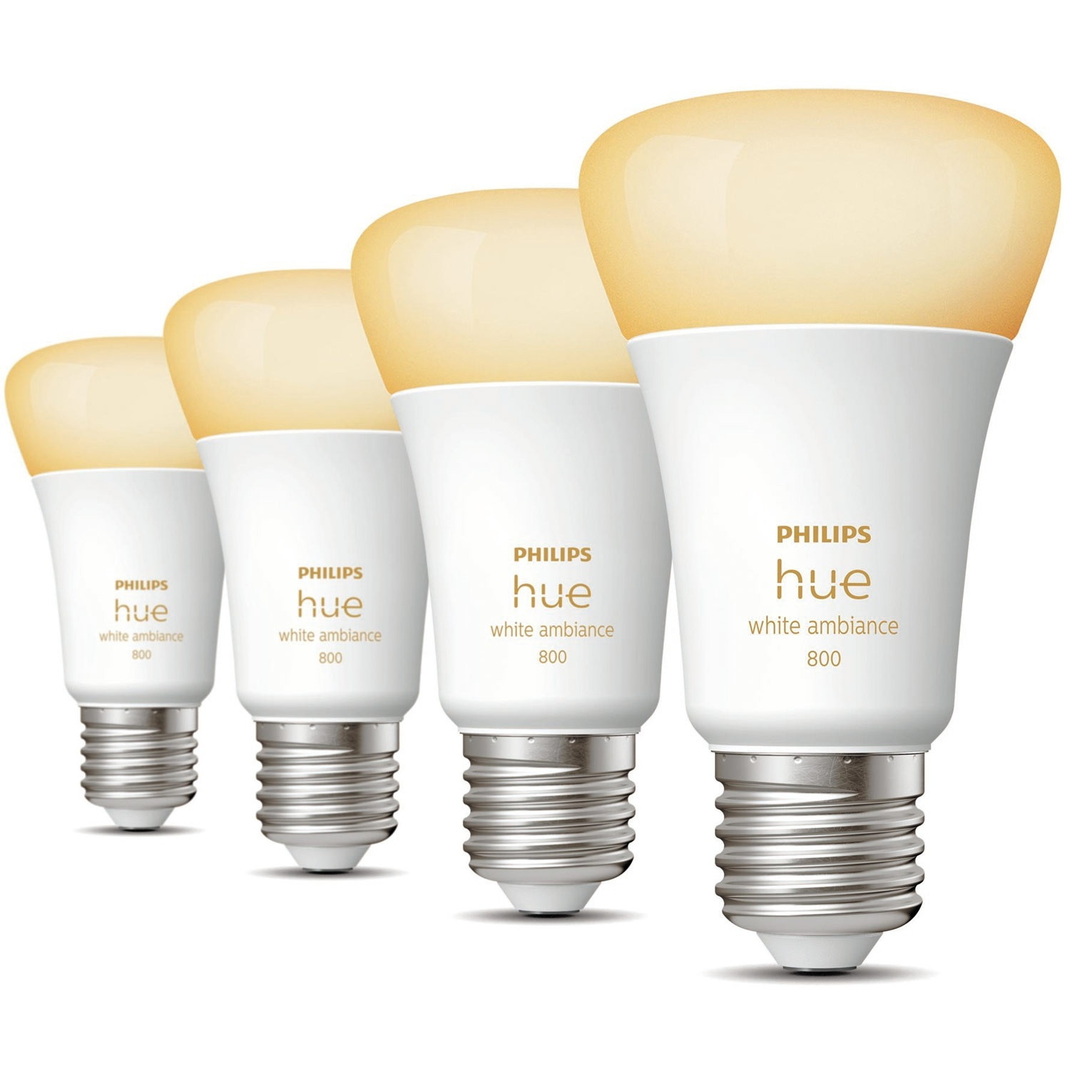 Hue White Ambiance E27 4-bal