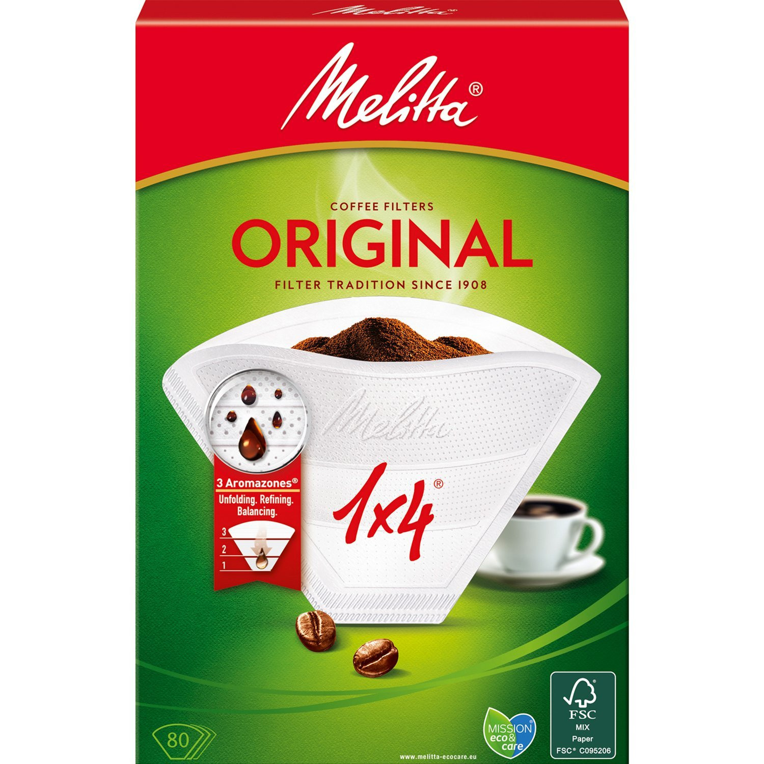 Coffee filter 1x4 80pack (Note 18pcs DFP)