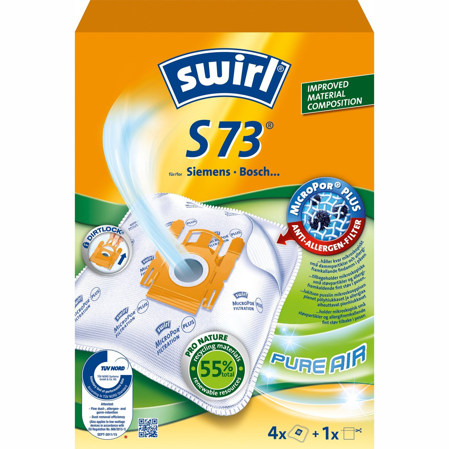 Vrecká do vysávača S73 4PCS (NOTE 3PCS DFP)