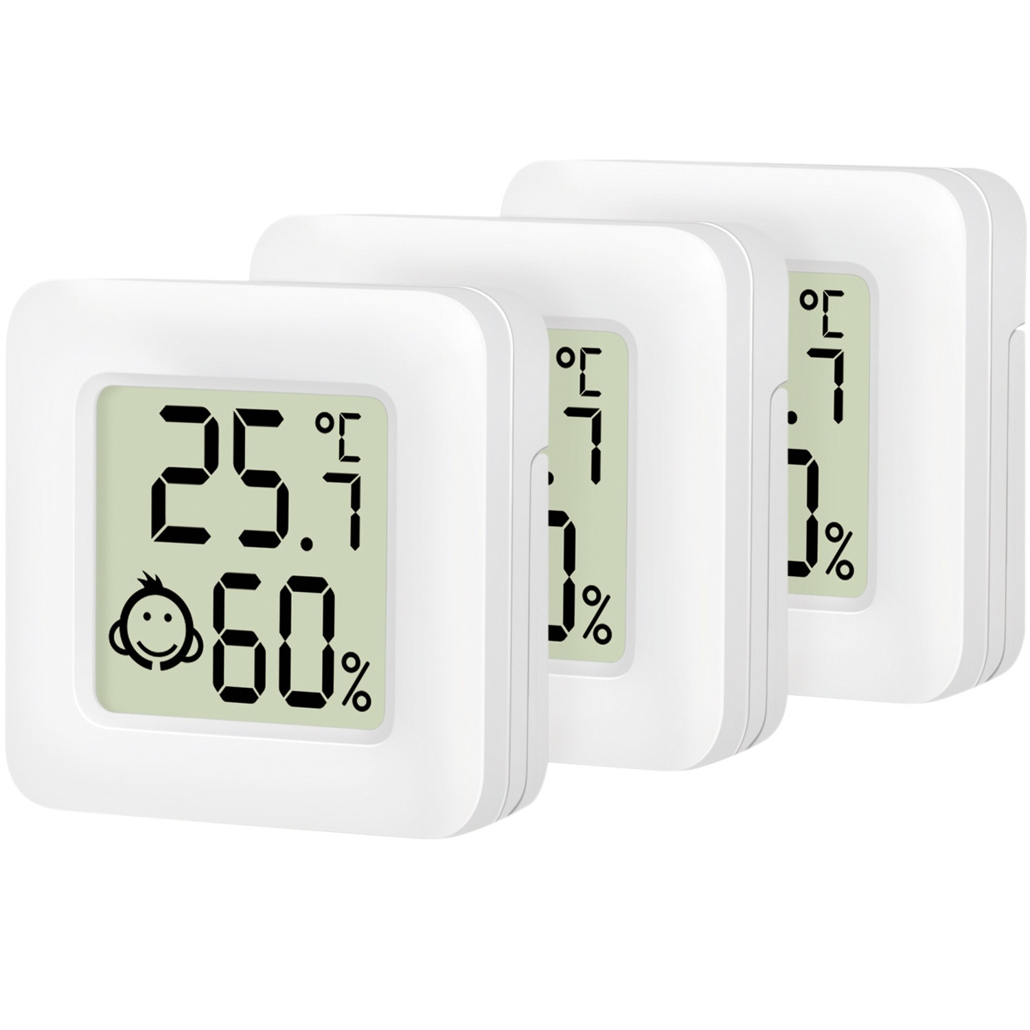 Digitale mini-thermometer/hygrometer, 3-pack