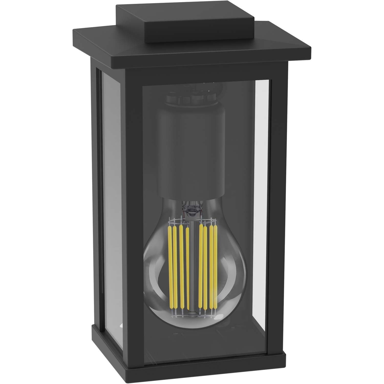 Mirth Wall light (E27 socket) IP44 Aluminium/Glass Black