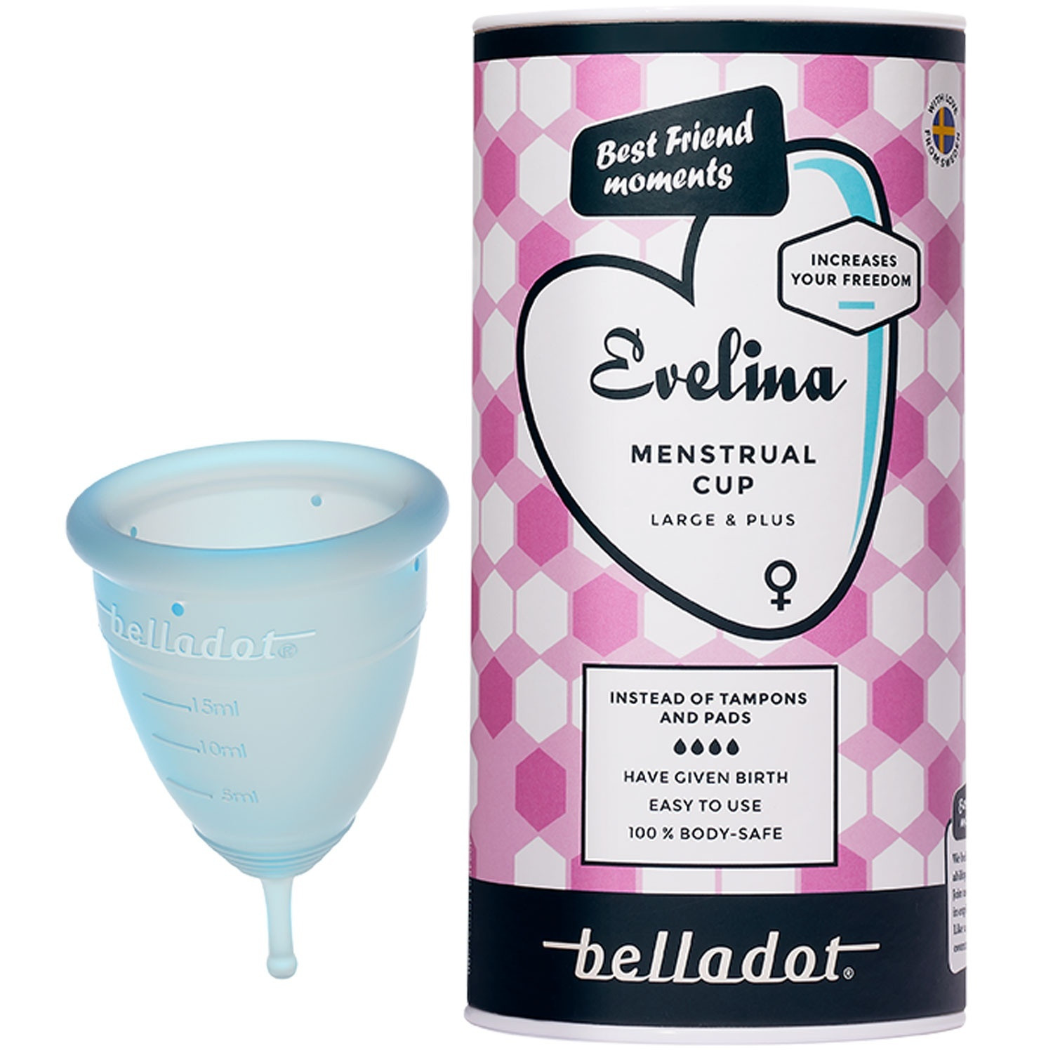 Copo menstrual Evelina Grande e Plus