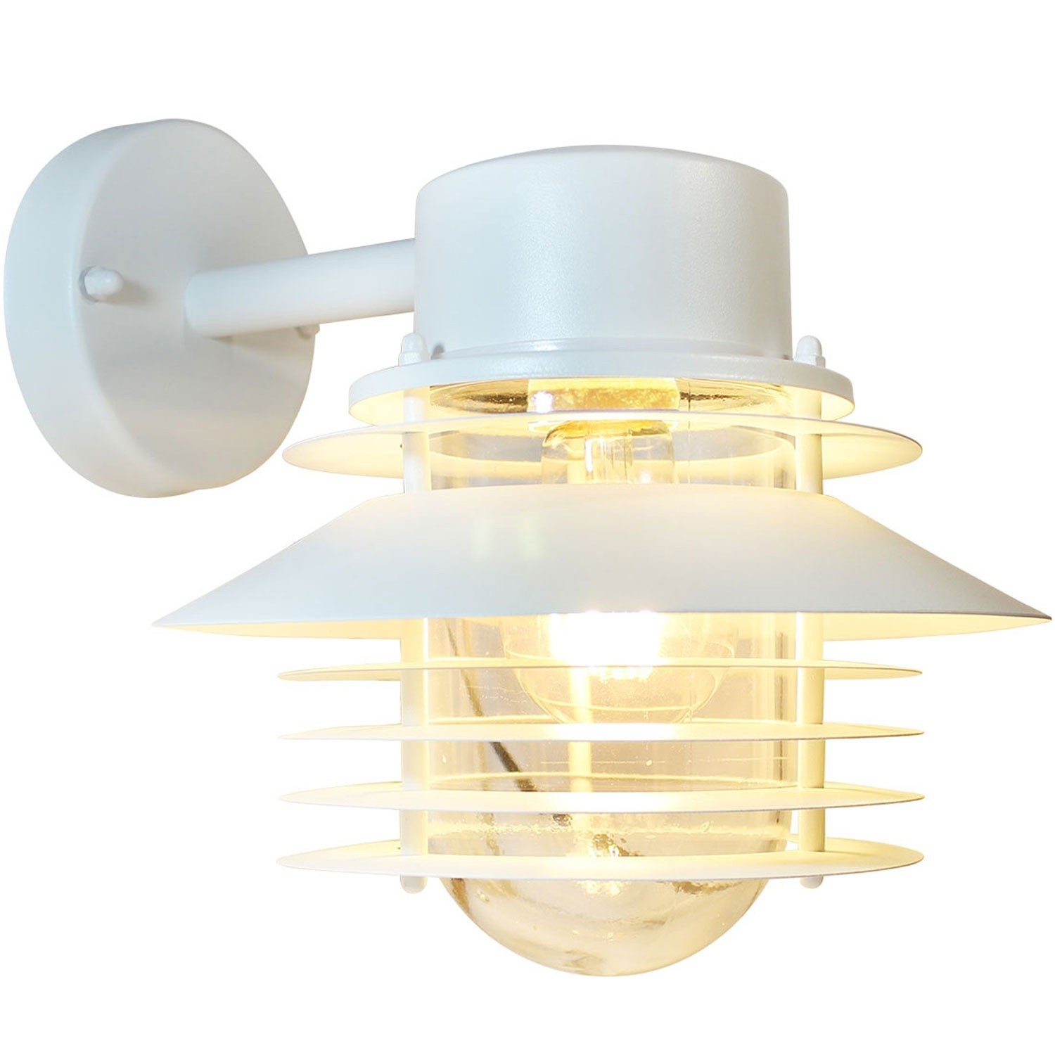 Stig Down Wandlamp E27 fitting IP44 Wit