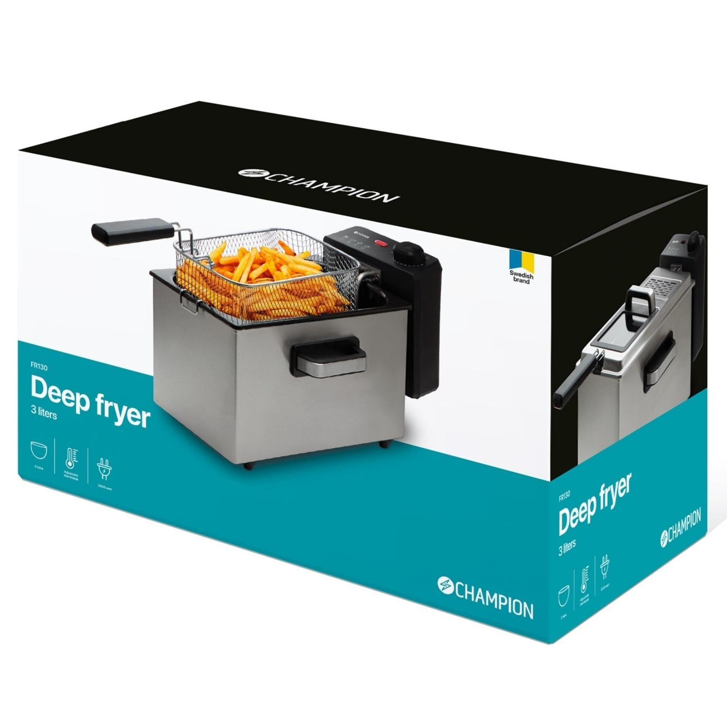 Friteuse 3,0L 2000W FR130 RVS