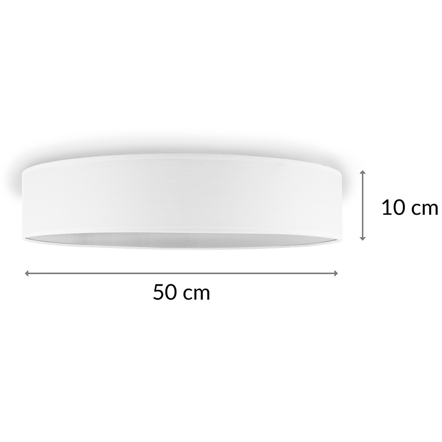 Plafondlamp Textiel Ø50cm Wit