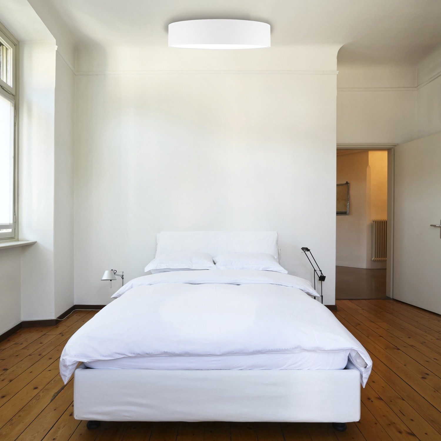 Plafondlamp Textiel Ø60cm Wit