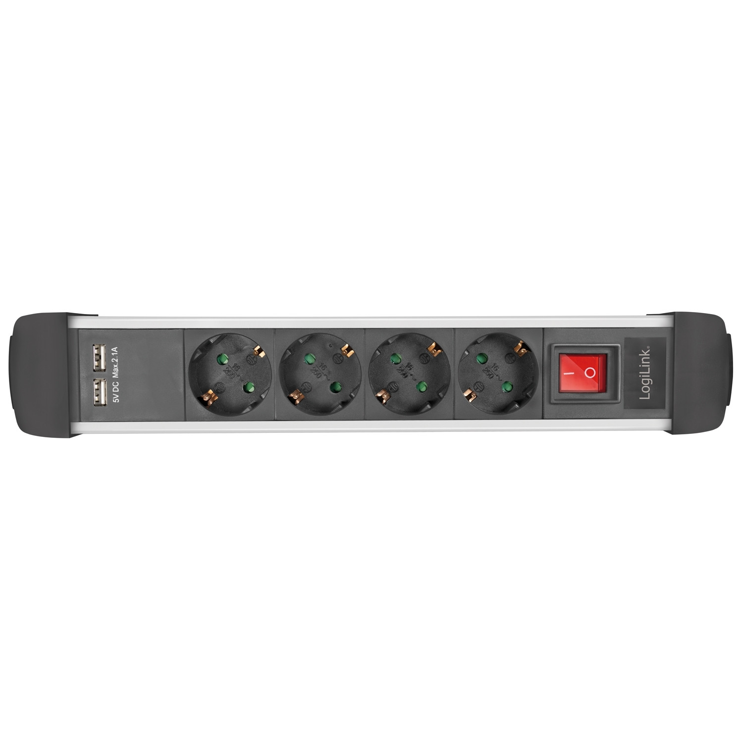Power outlet 4-way 2xUSB Switch 1.5m mountable