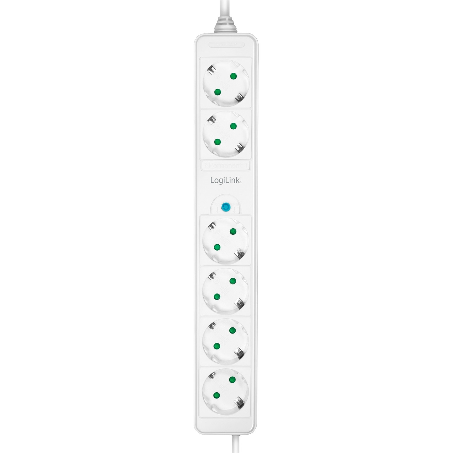 Tomada 4+2 vias com interruptor de pé Branco