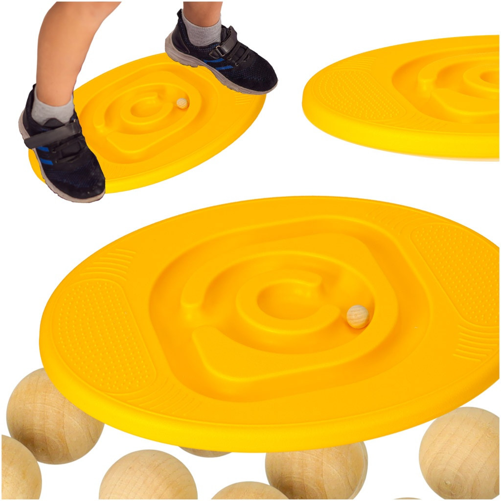 Barra de equilibrio con bolas naranja