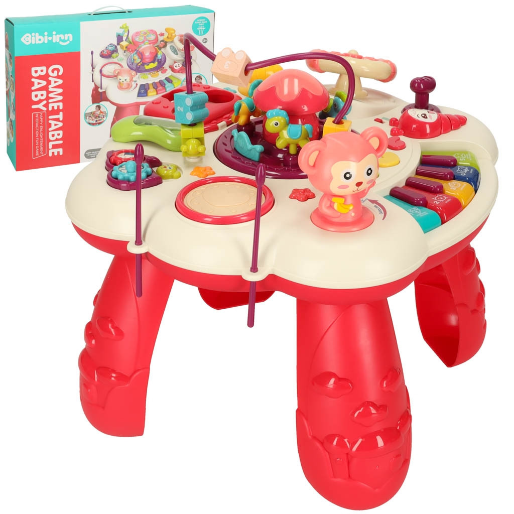 Table interactive éducative pour enfants avec son rouge