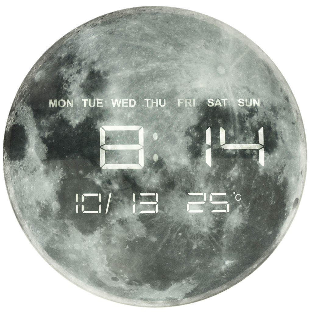 Wall clock planet moon gray 32cm