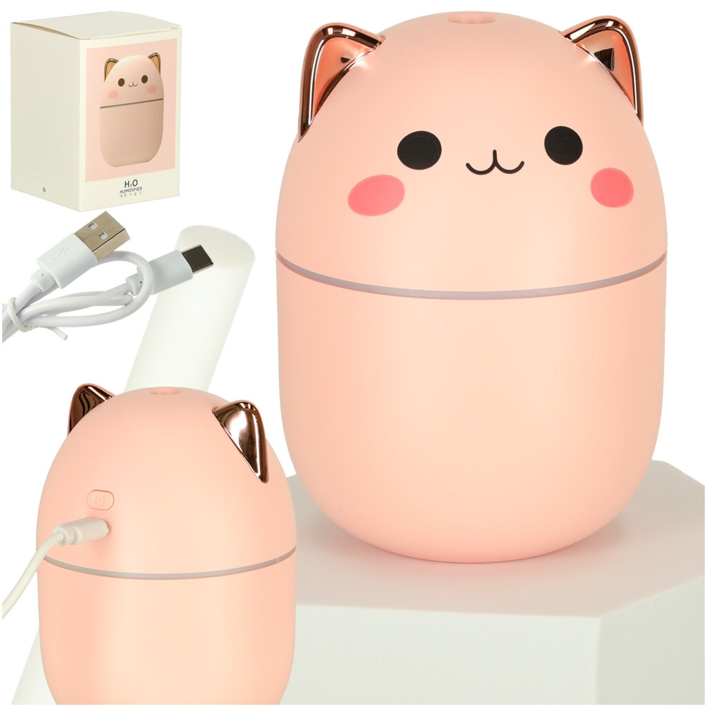 Luchtbevochtiger oliediffusor kitty roze