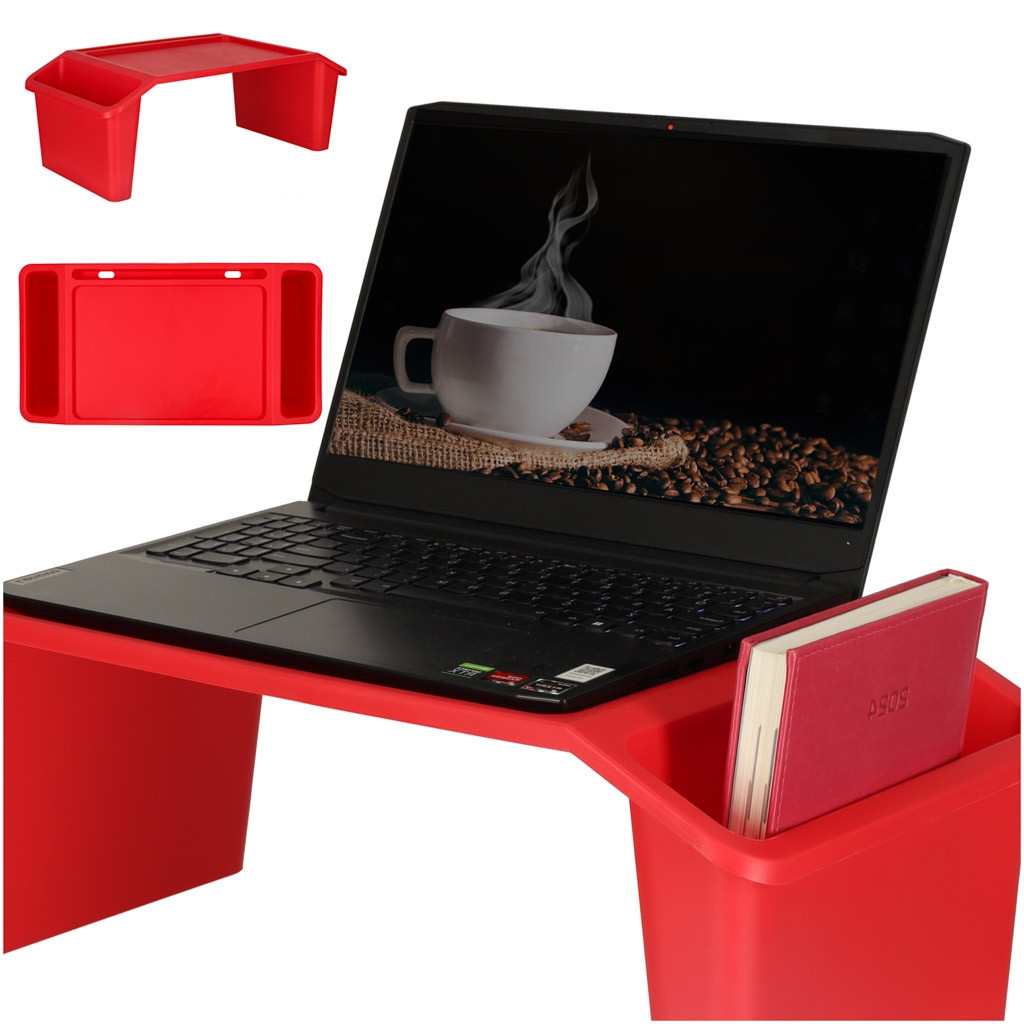 Laptoptisch mit Organizer rot