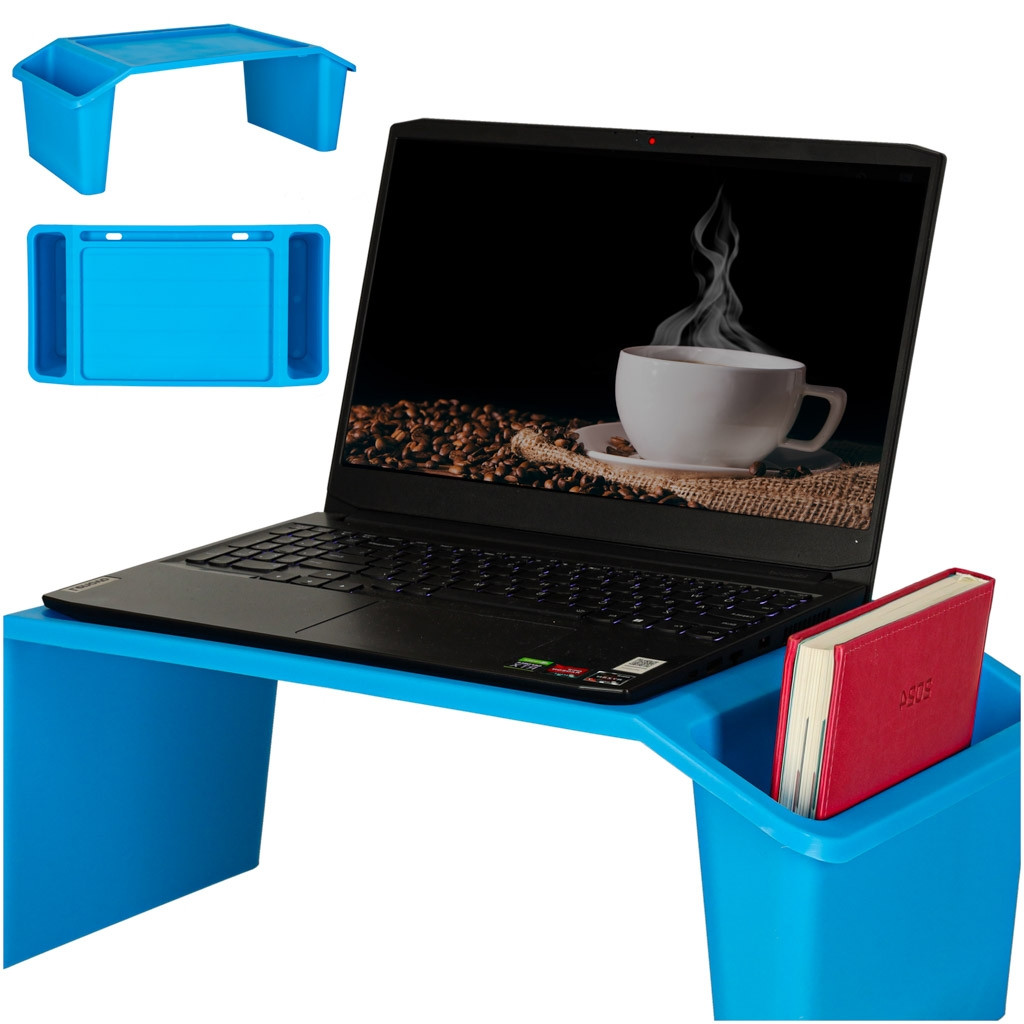 Laptoptisch mit Organizer blau