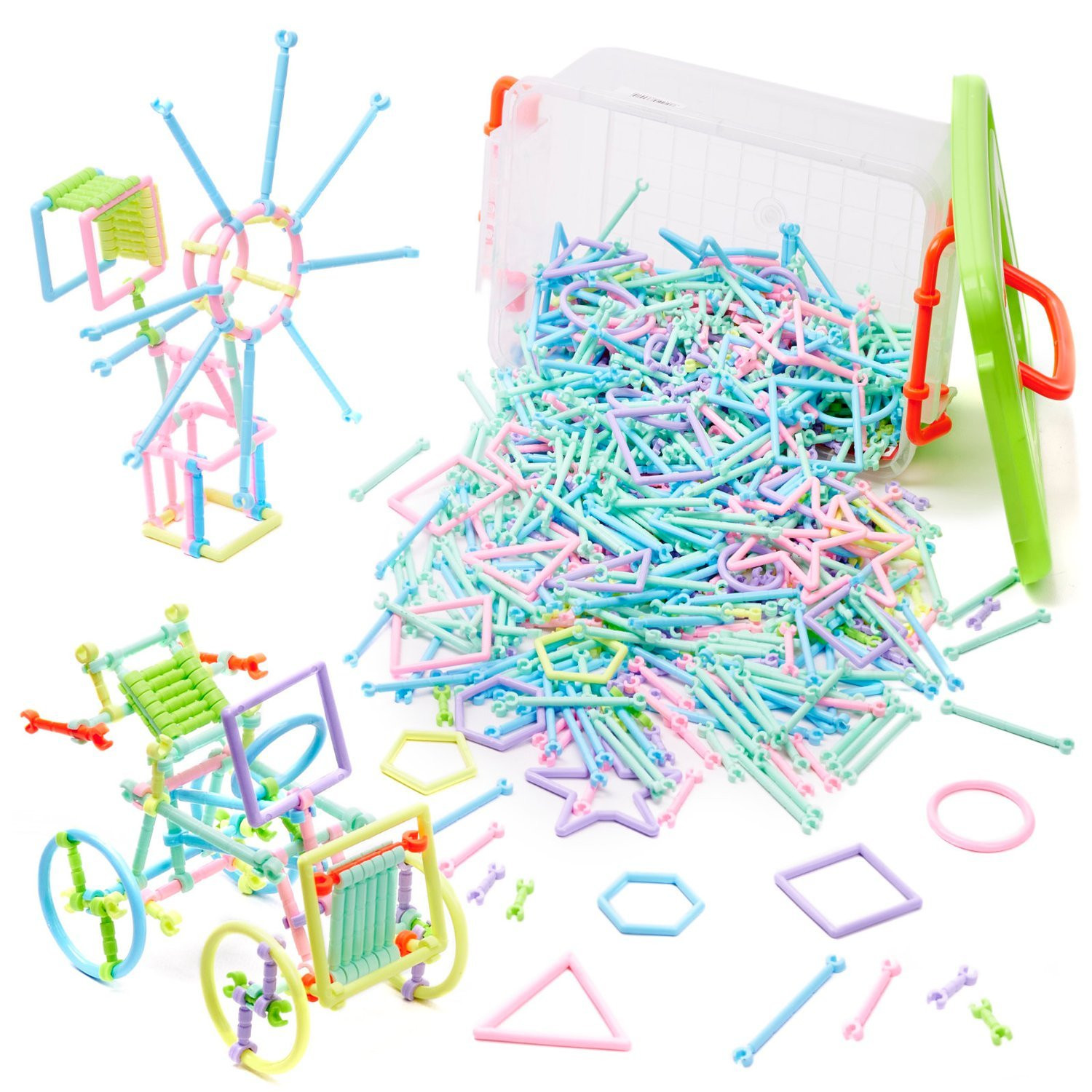 Creative building blocks in durable PE plastic