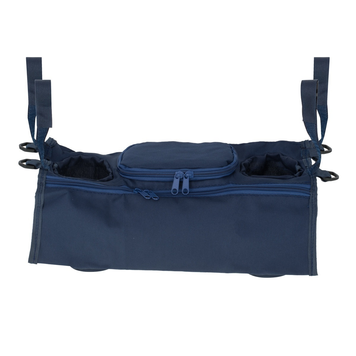 Navy blue stroller organizer with pockets