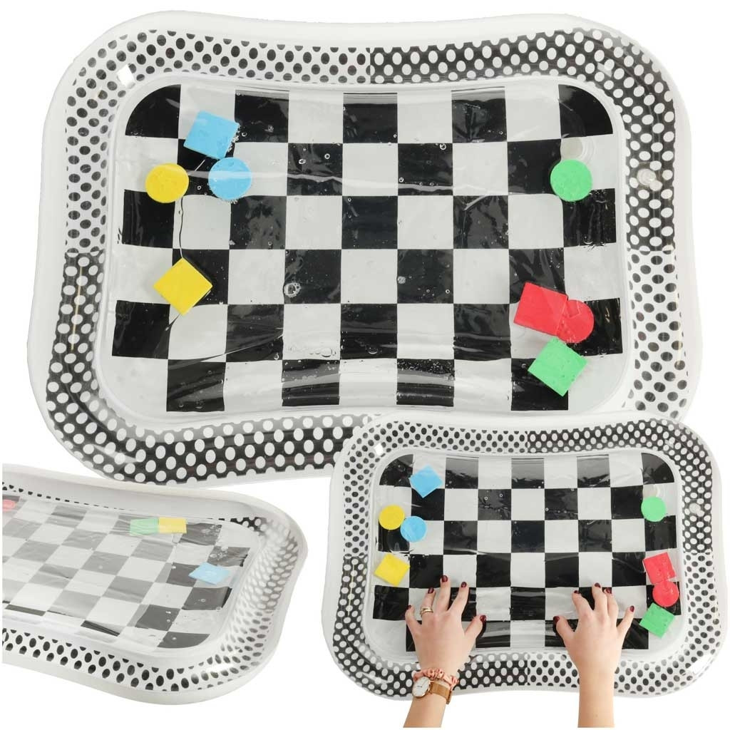 Inflatable water mat chess pattern 65x50cm