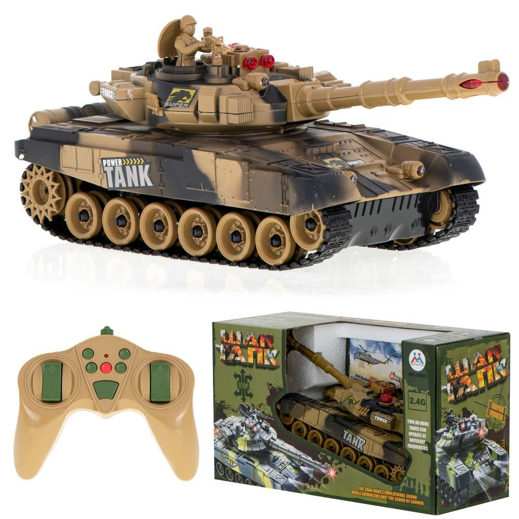 Tanque controlado remotamente com combate leve e infravermelho